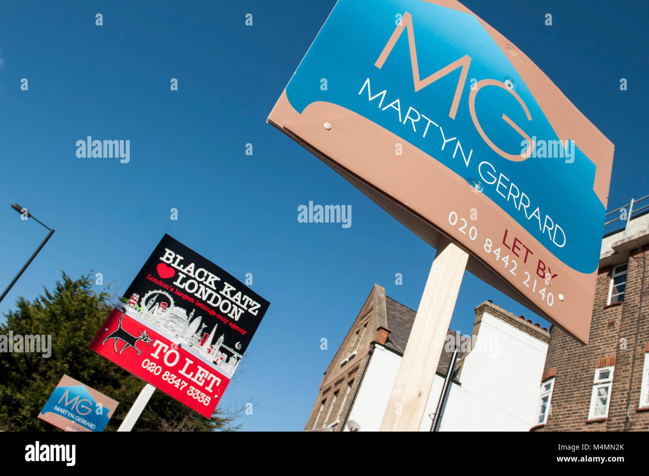 Agent immobilier signe du West End, Londres Banque D'Images