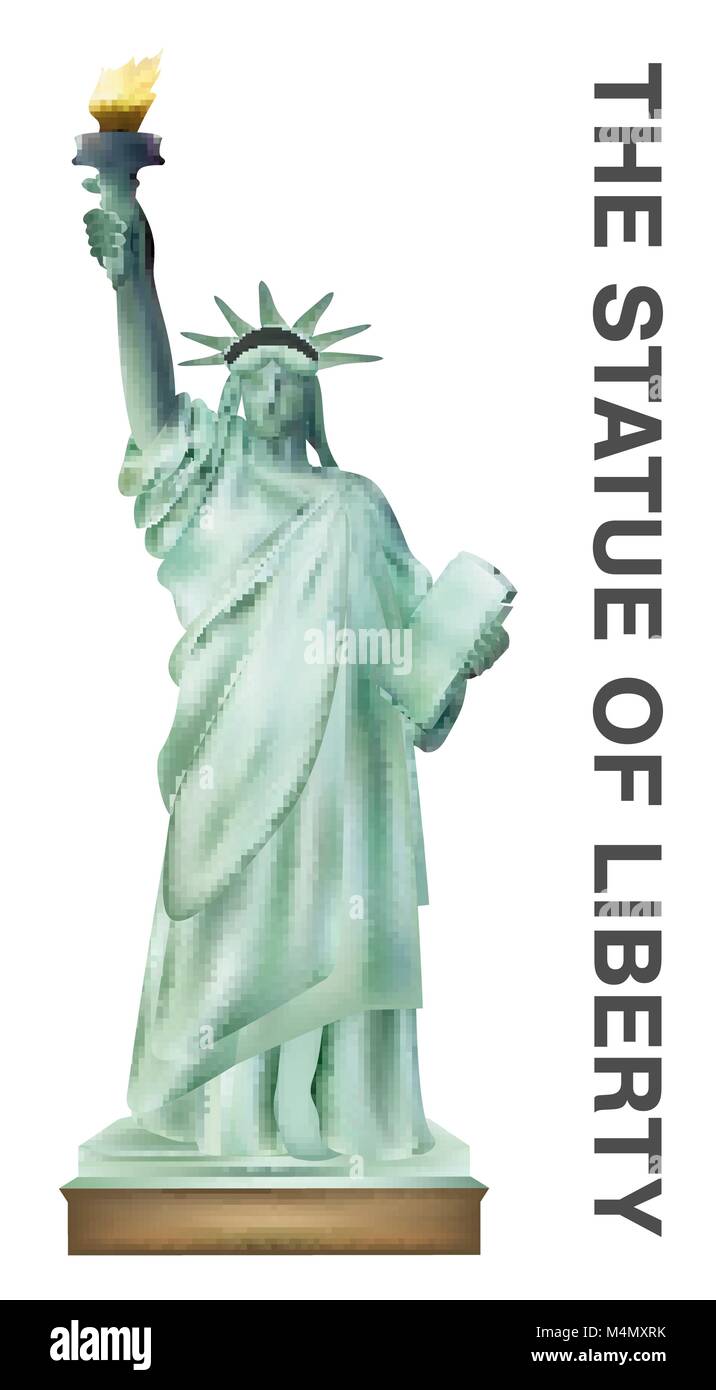 La statue de la liberté vecteur sur fond blanc Illustration de Vecteur