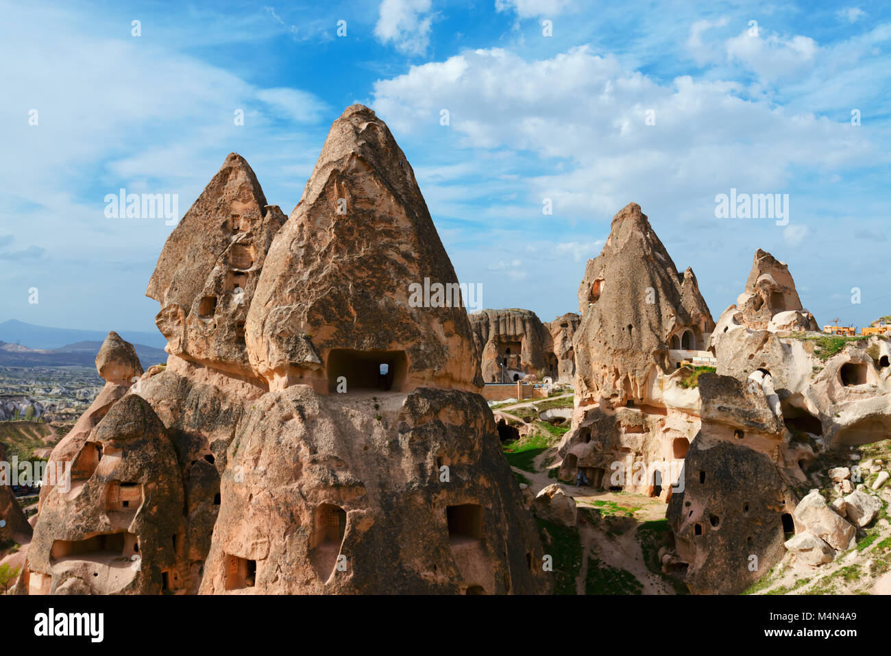 Château d'Uchisar en Cappadoce, Turquie Banque D'Images