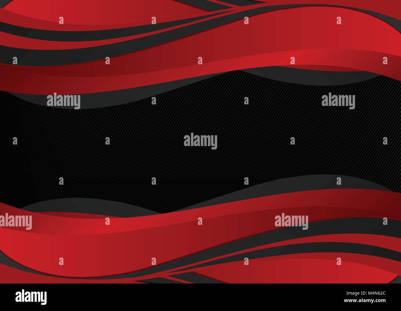 Vague rouge et noir avec copie espace, Abstract vector background, design graphique. Illustration de Vecteur