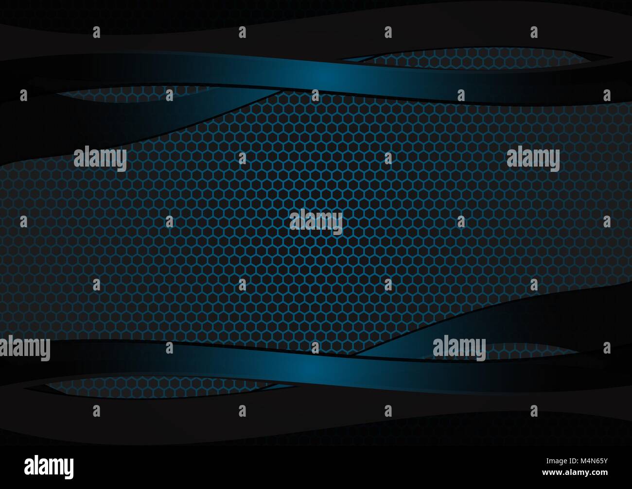 Noir et bleu de l'onde géométrique, abstract vector background with copy space Illustration de Vecteur