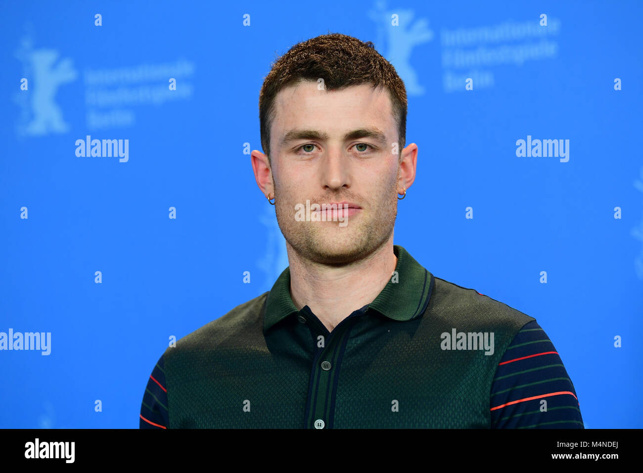 16 février 2018, Allemagne, Berlin : Berlinale 2018, photocall, 'Black 47' : l'acteur James Frecheville. Le film est en compétition au 68e Festival International du Film de Berlin. Photo : Ralf Hirschberger/dpa-Zentralbild/dpa Banque D'Images