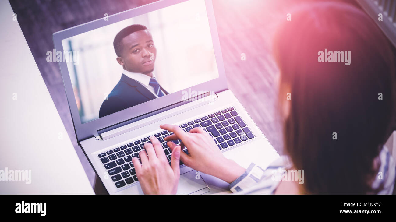 Libre de femme au travail Banque D'Images