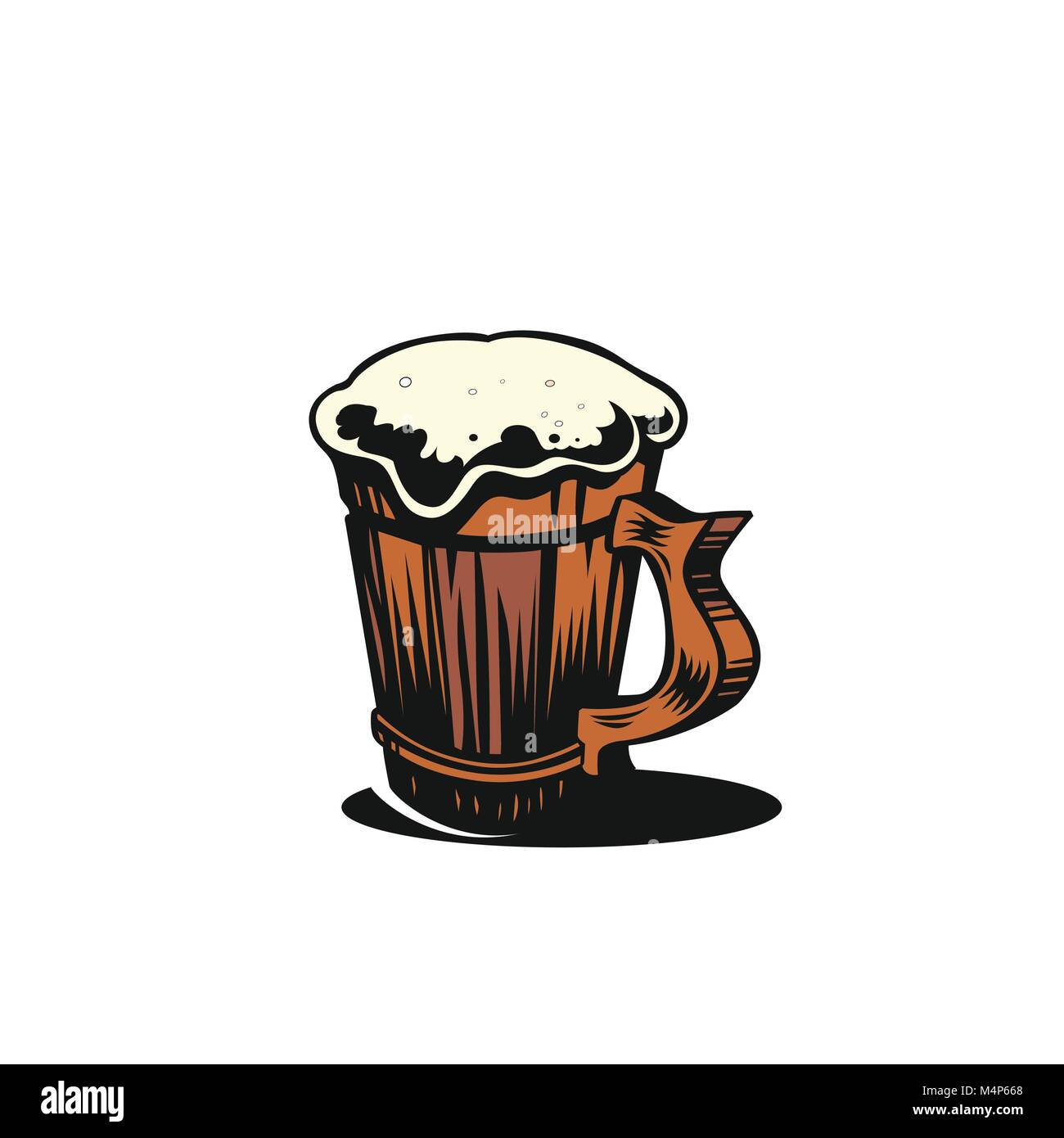 Beer mug simple illustration vectorielle. Illustration de Vecteur