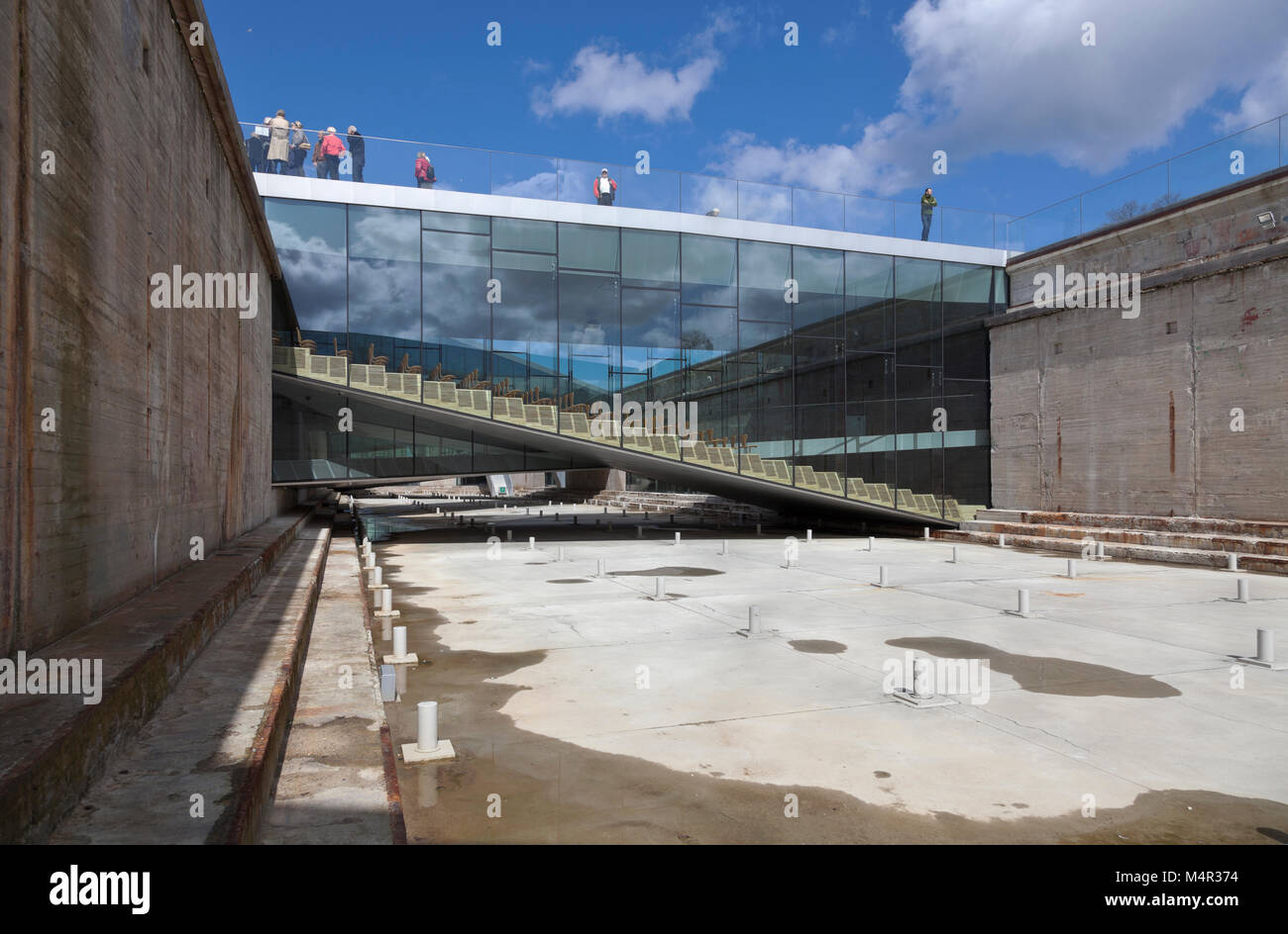 Le métro Musée maritime danois, M/S Museet pour Søfart, construit autour d'une ancienne cale sèche. Helsingør Elseneur / Danemark. L'architecte Bjarke Ingels BIG Banque D'Images