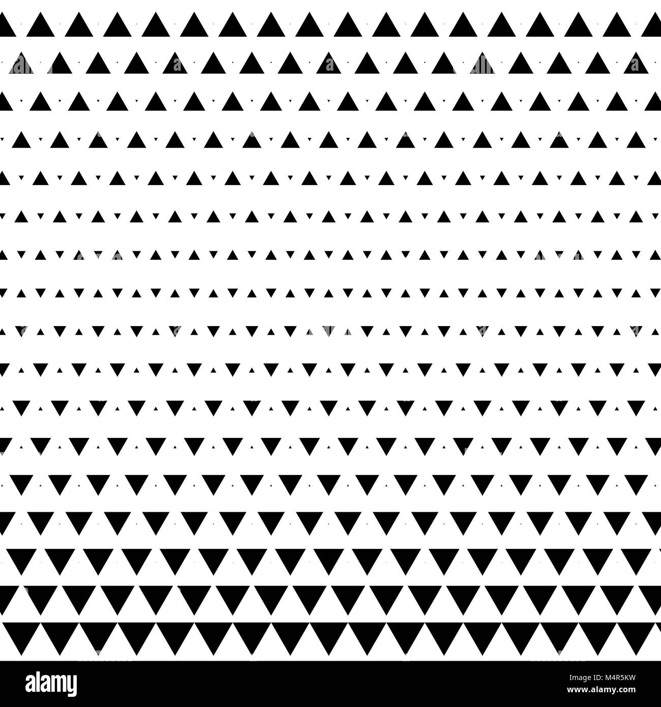 Géométrique abstraite conception graphique noir et blanc motif triangle demi-teintes d'impression. Vector illustration Illustration de Vecteur