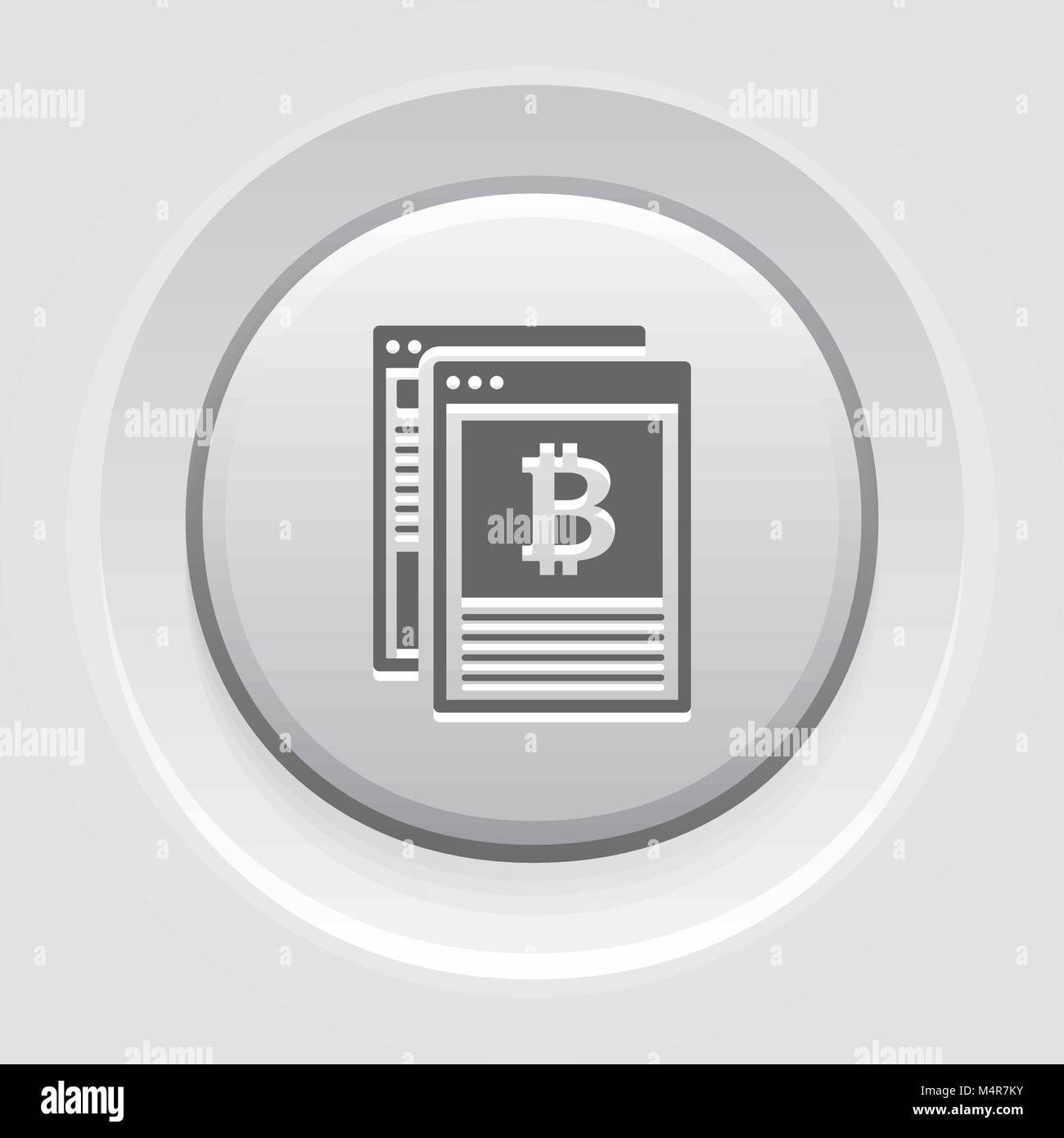 L'icône Crypto News. Illustration de Vecteur