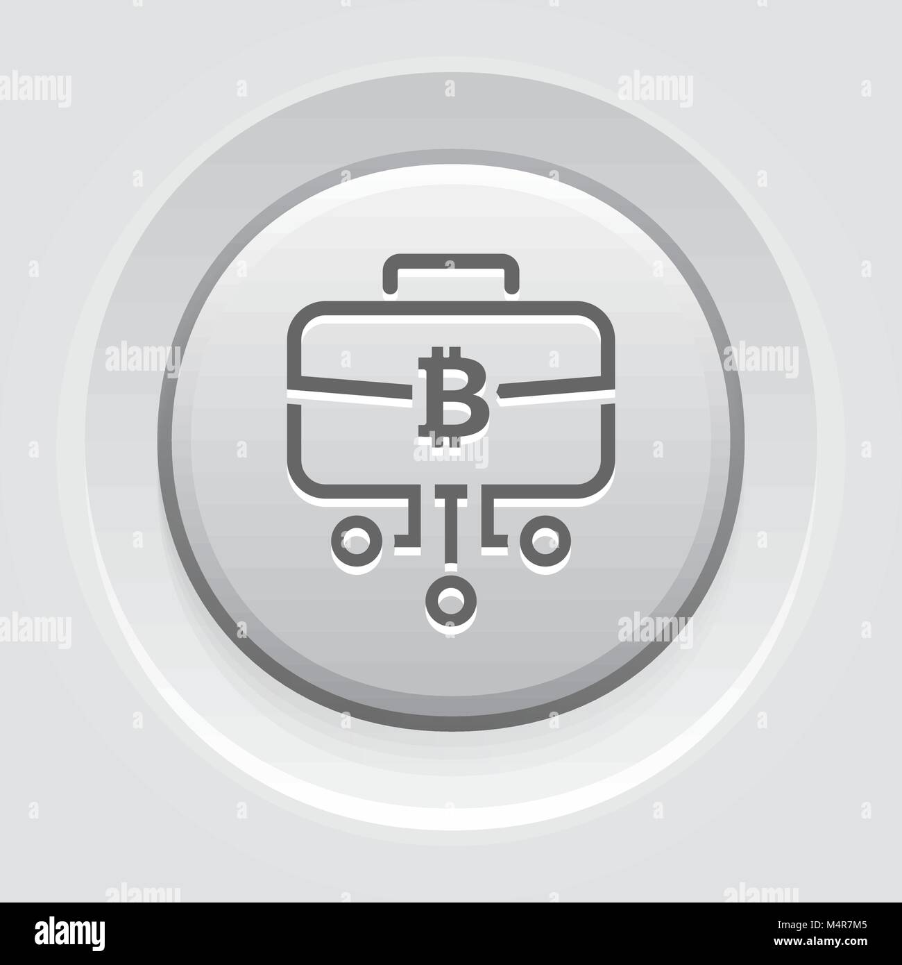 L'icône Porte-documents Bitcoin. Illustration de Vecteur