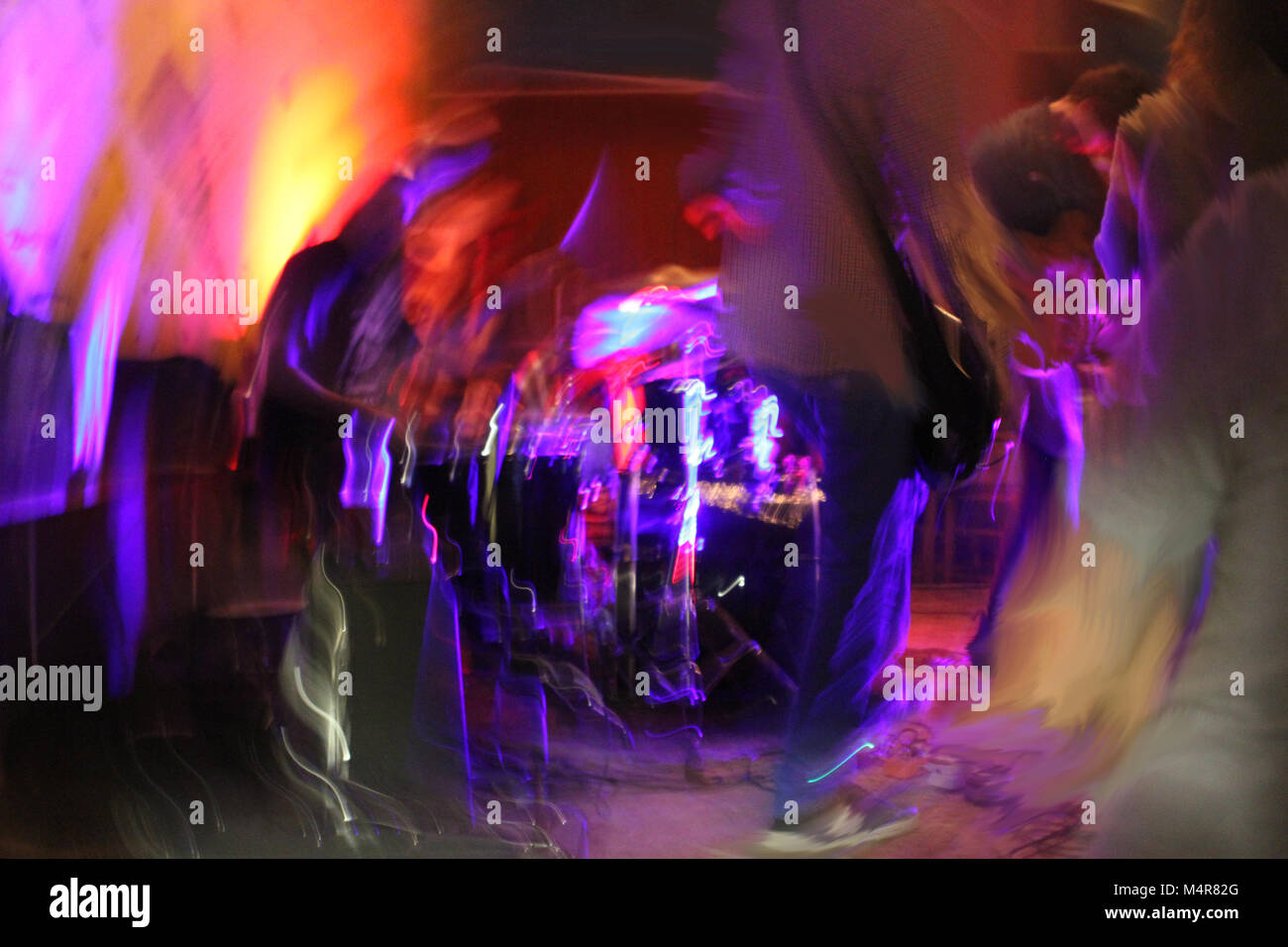 Groupe psychédélique concert à Portland, Oregon. Banque D'Images