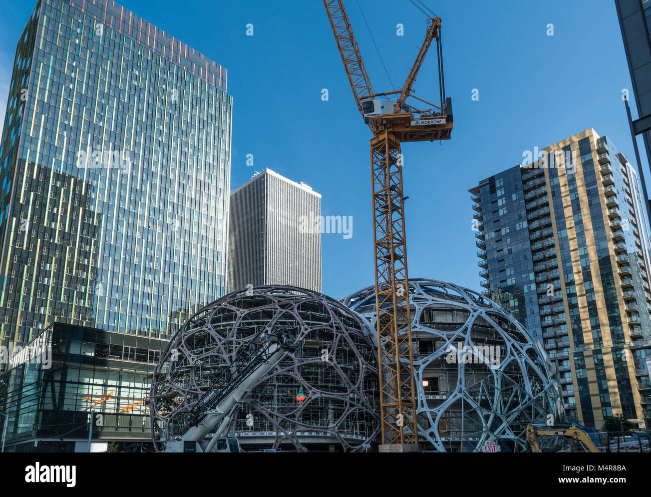 Bio-sphères, les dômes géodésiques, Amazon Corporation, Seattle, Washington, USA Banque D'Images