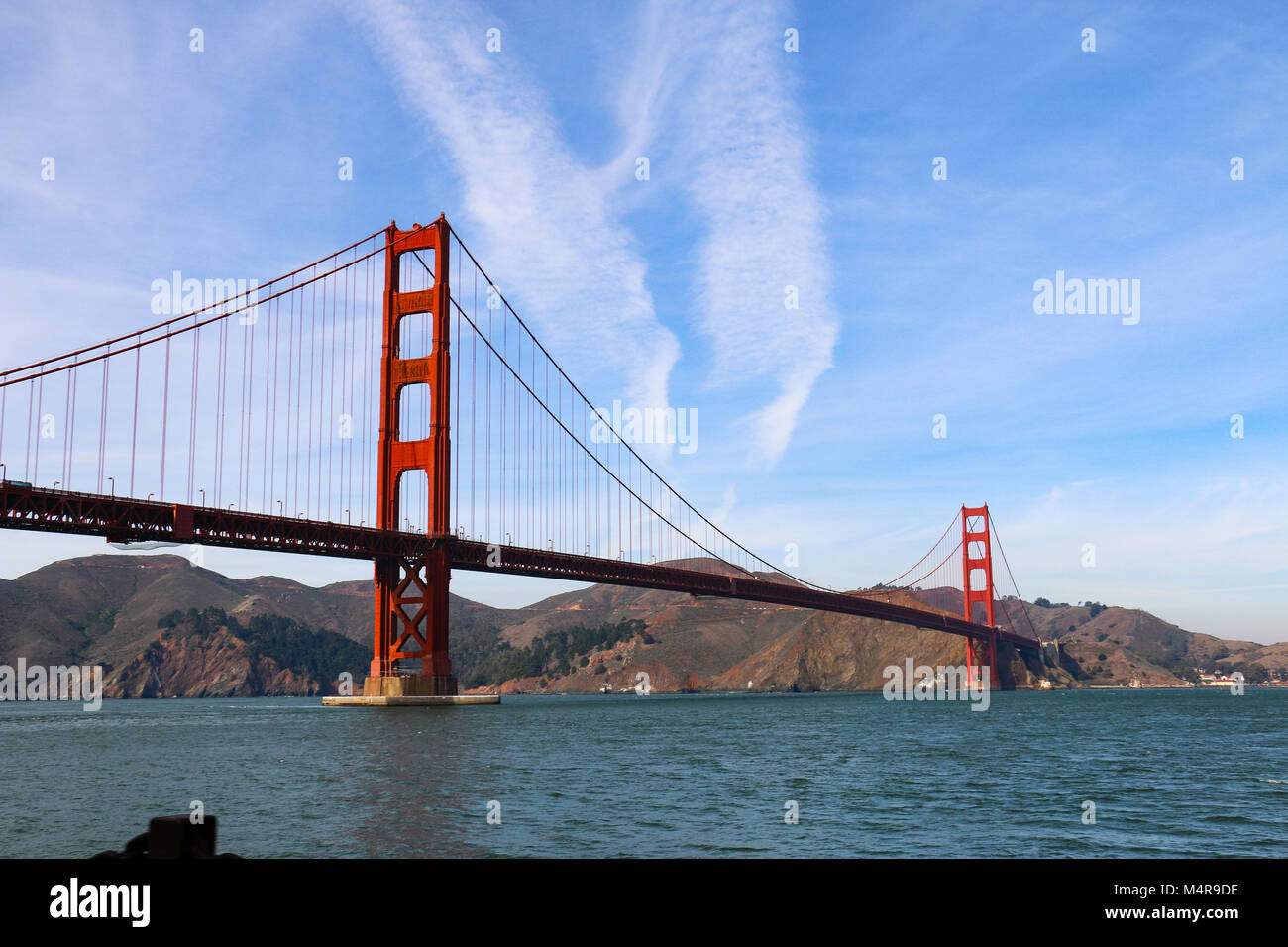 Golden Gate Bridge, une vue de Marin Headlands Banque D'Images