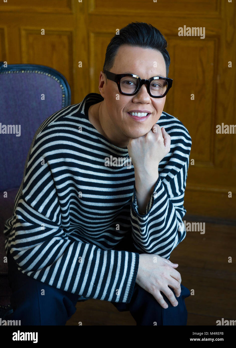 Gok Wan, mode anglaise consultant, auteur et présentateur de télévision, Édimbourg. Banque D'Images