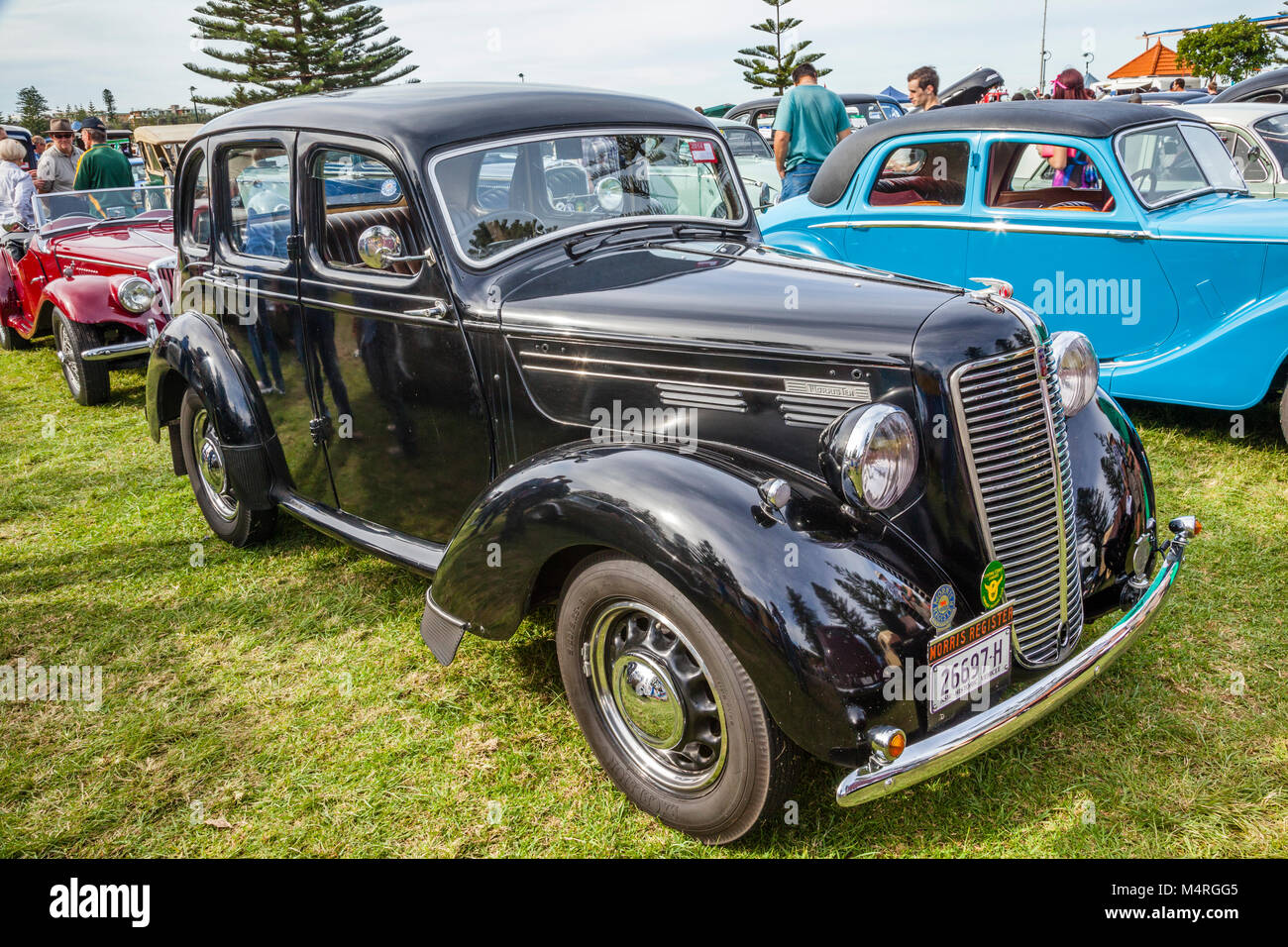 L'Australie, Nouvelle Galles du Sud, Côte centrale, l'entrée, 1938 Morris 10 Series III, exposé au cours de la côte centrale Car Club Fête du patrimoine historique Banque D'Images