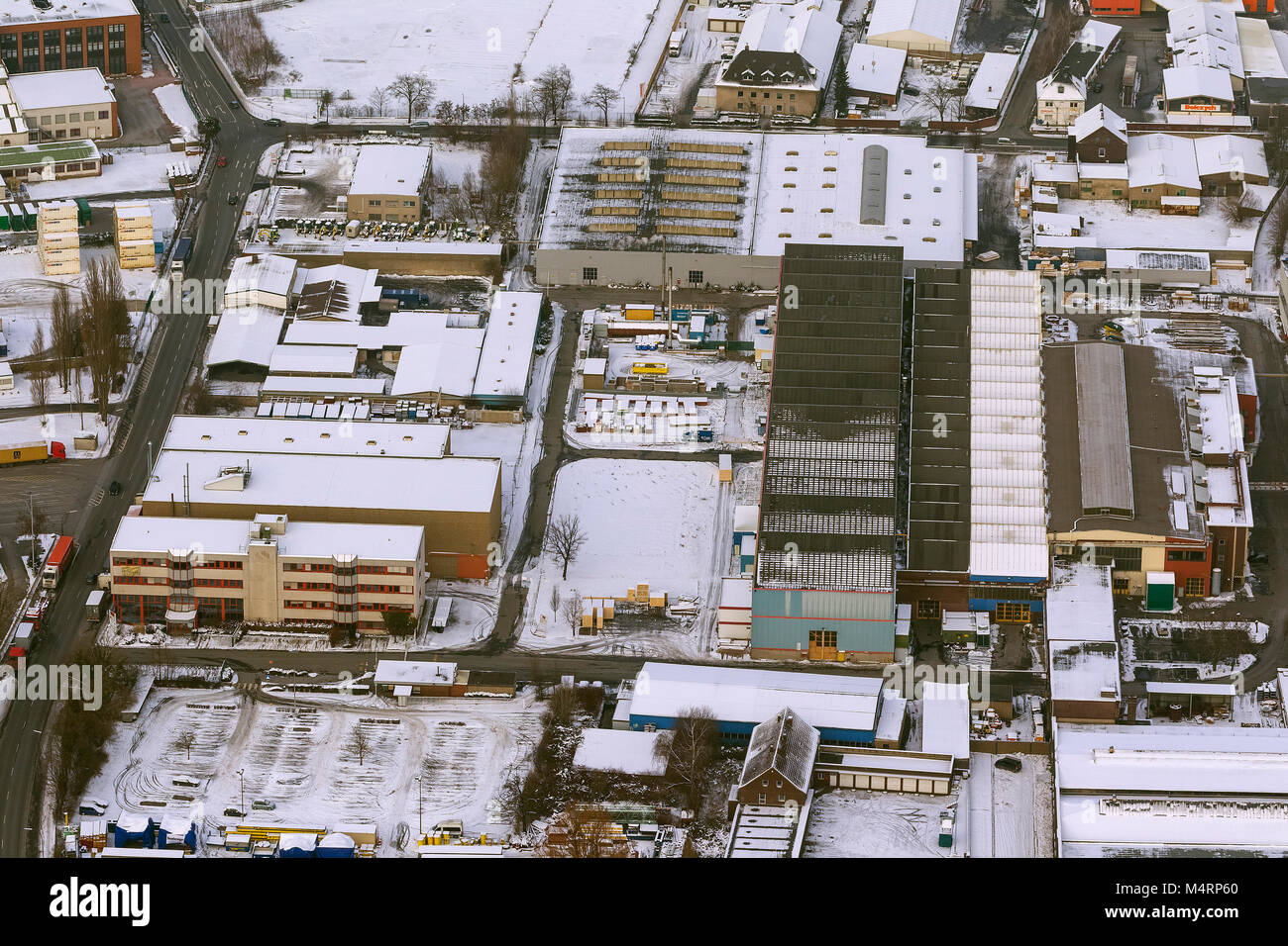 Vue aérienne, Port de Dortmund avec le scandale des BPC gestion Envio, Dortmund, Ruhr, Nordrhein-Westfalen, Allemagne, Europe, Dortmund, Ruhr, Nordrhein-W Banque D'Images