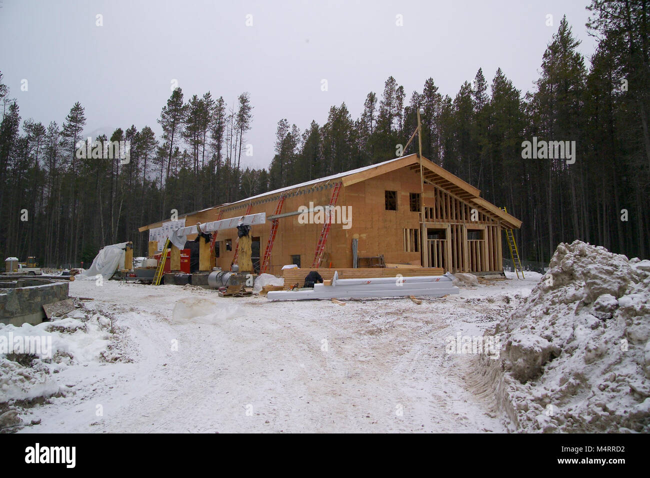 Construction de la centre de transit d'Apgar Apgar - ..Centre de Transit. Banque D'Images