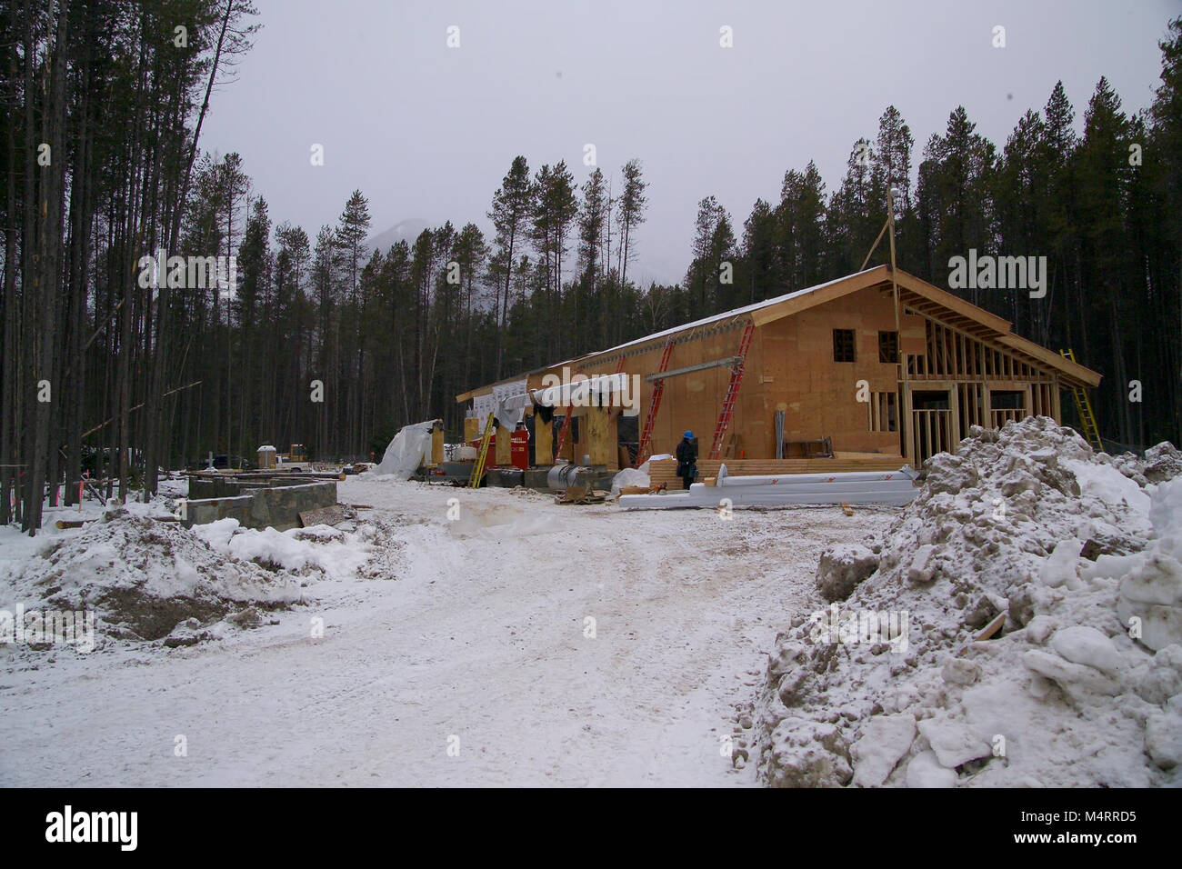 Construction de la centre de transit d'Apgar Apgar - ..Centre de Transit. Banque D'Images