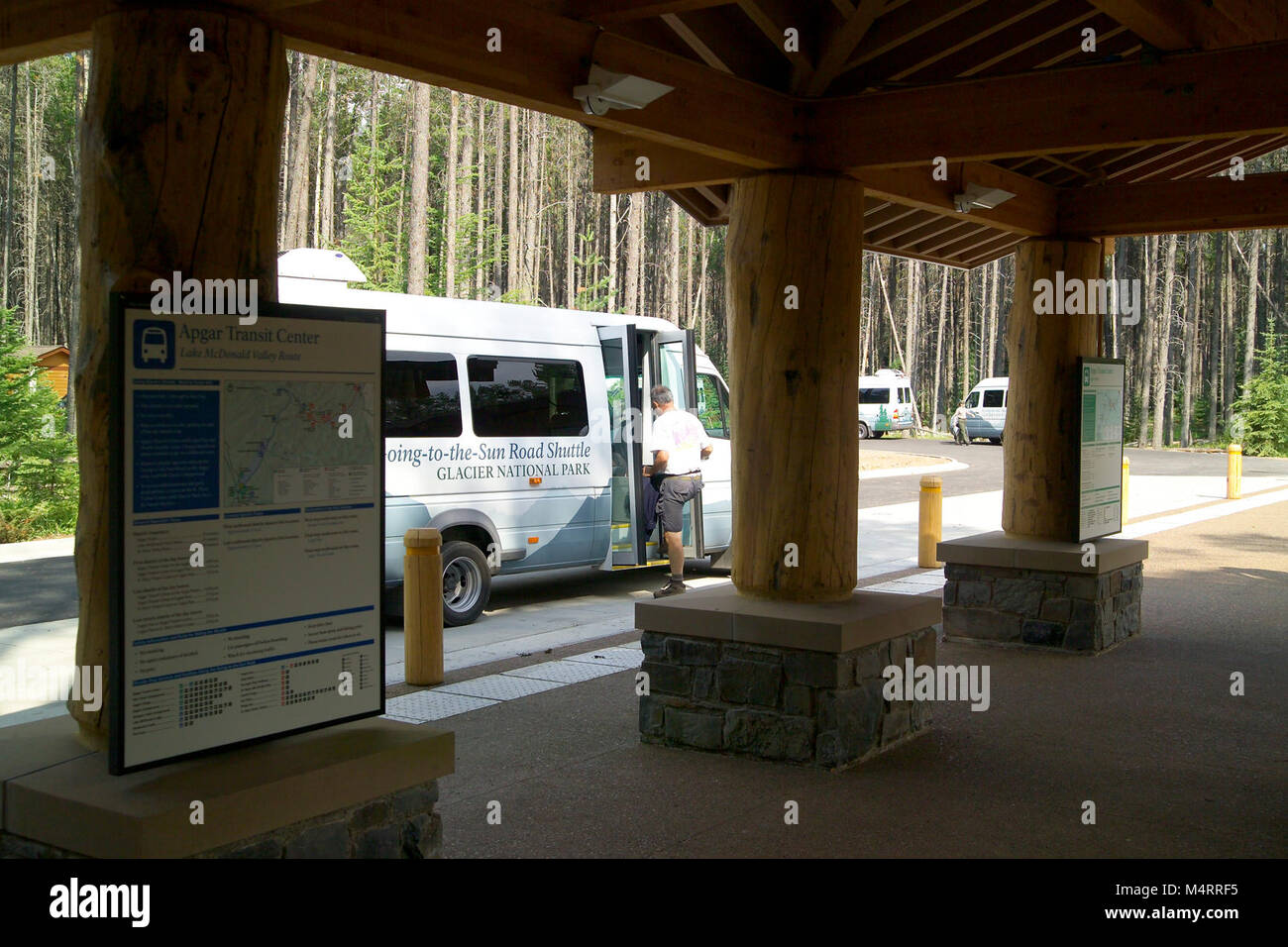 Centre de Transit d'Apgar Abri Bus..Le centre de transit d'Apgar. Banque D'Images