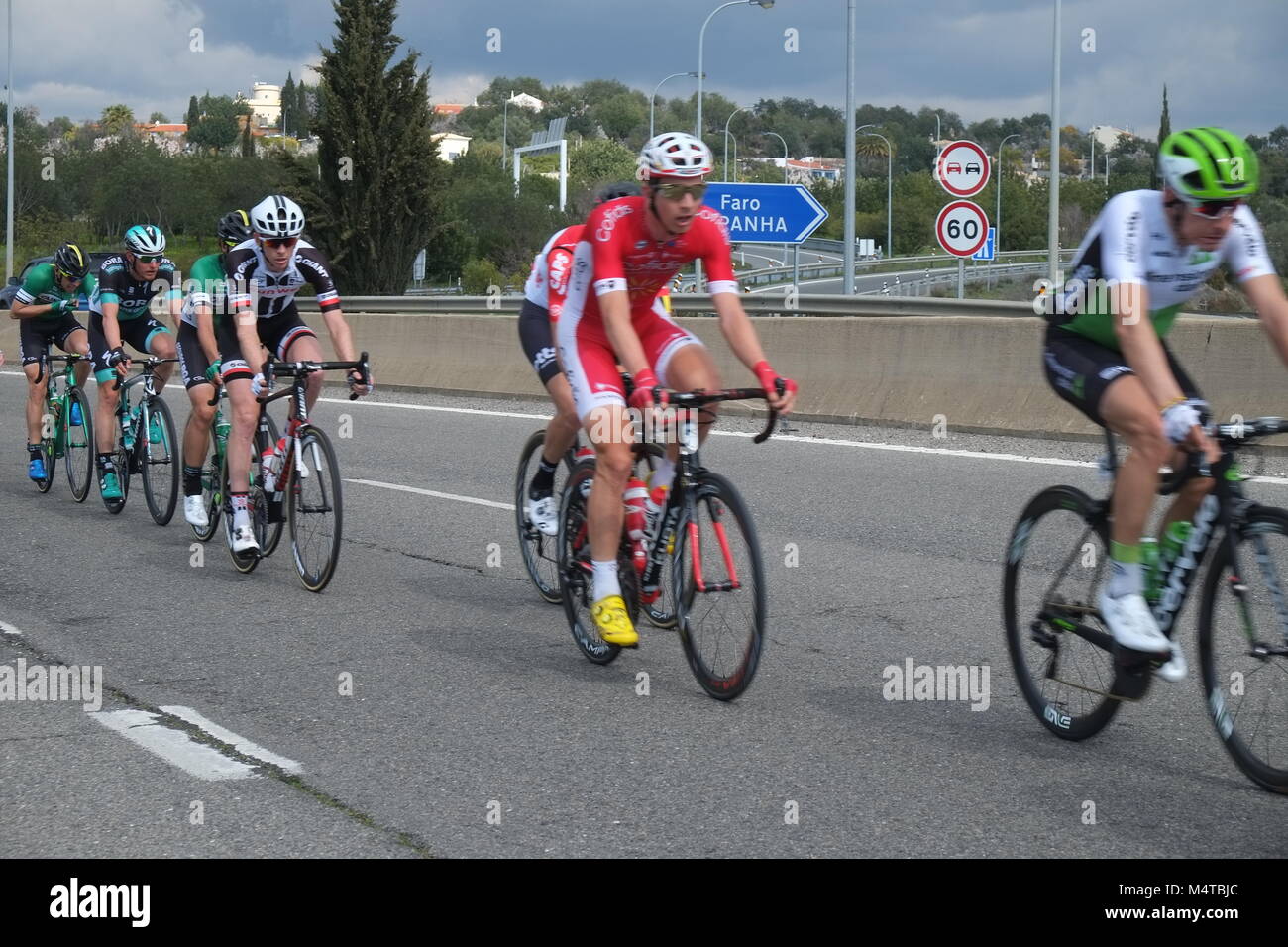 Algarve, Portugal. 18 Février, 2018. Dernier jour du tour à vélo : Volta ao Algarve. Credit : Angelo DeVal/Alamy Live News Banque D'Images