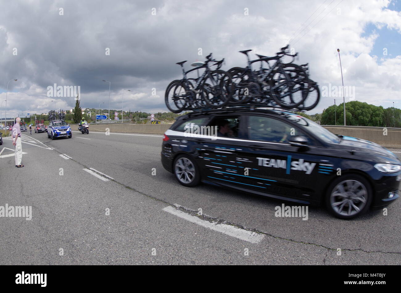 Algarve, Portugal. 18 Février, 2018. Dernier jour du tour à vélo : Volta ao Algarve. Credit : Angelo DeVal/Alamy Live News Banque D'Images