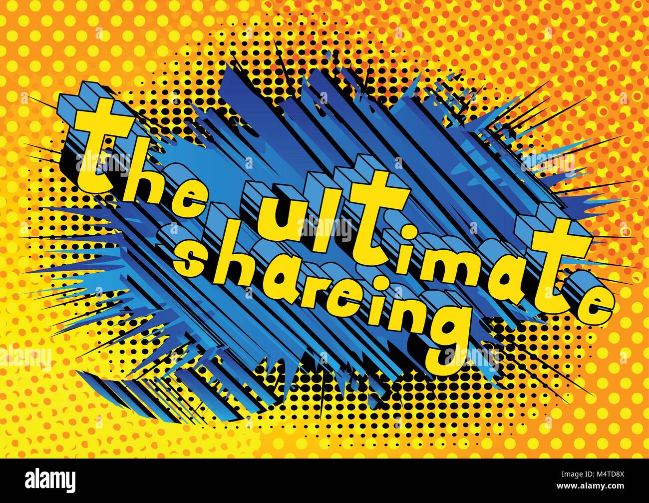 L'Ultime style bande dessinée - Envoie une phrase sur fond abstrait. Illustration de Vecteur