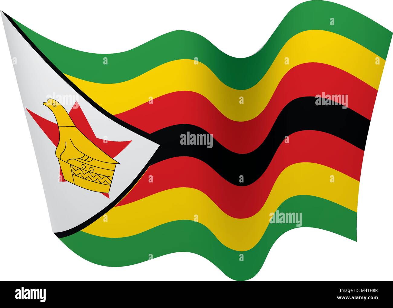 Drapeau du Zimbabwe, vector illustration Illustration de Vecteur