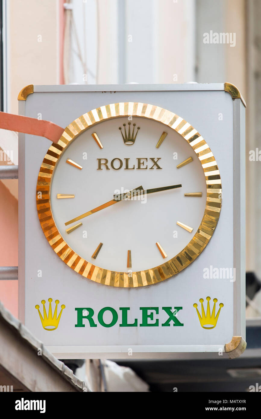 Rolex watch store inscrivez-logo. Banque D'Images