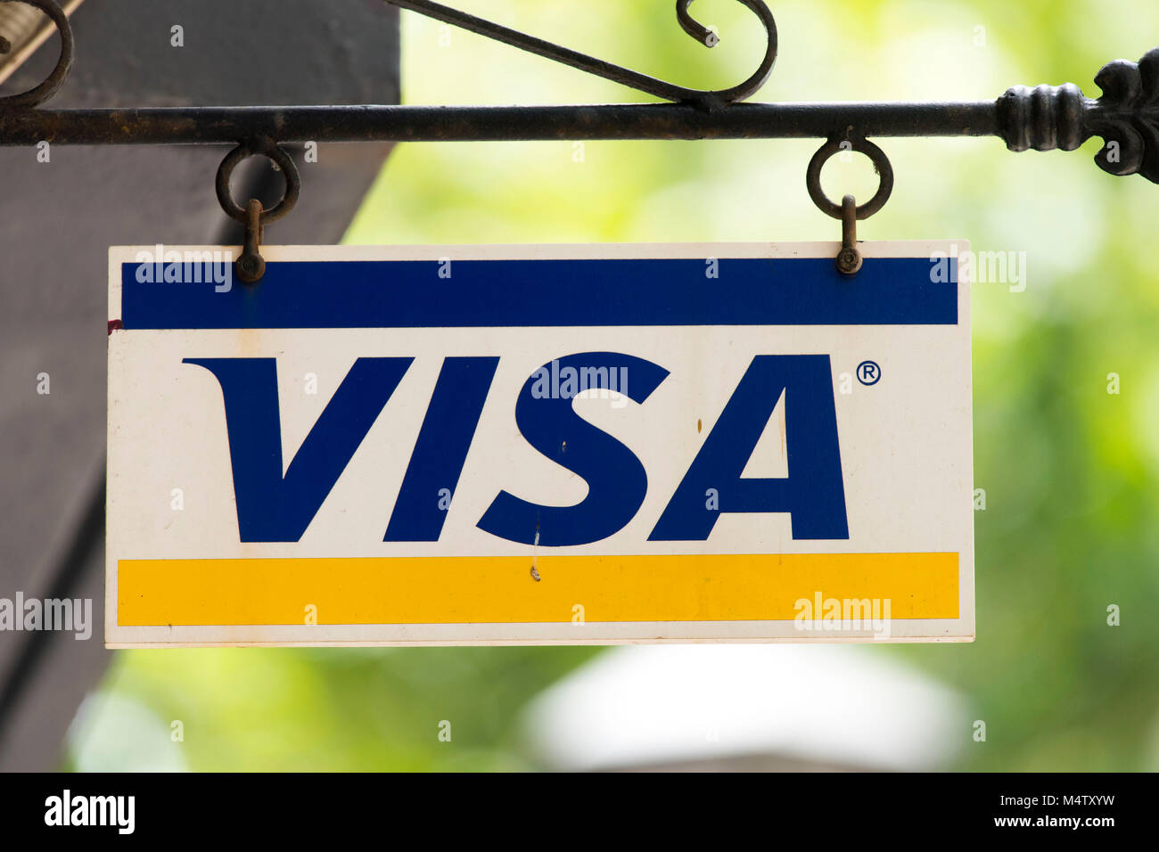 Carte de crédit Visa Débit inscrivez-logo. Banque D'Images