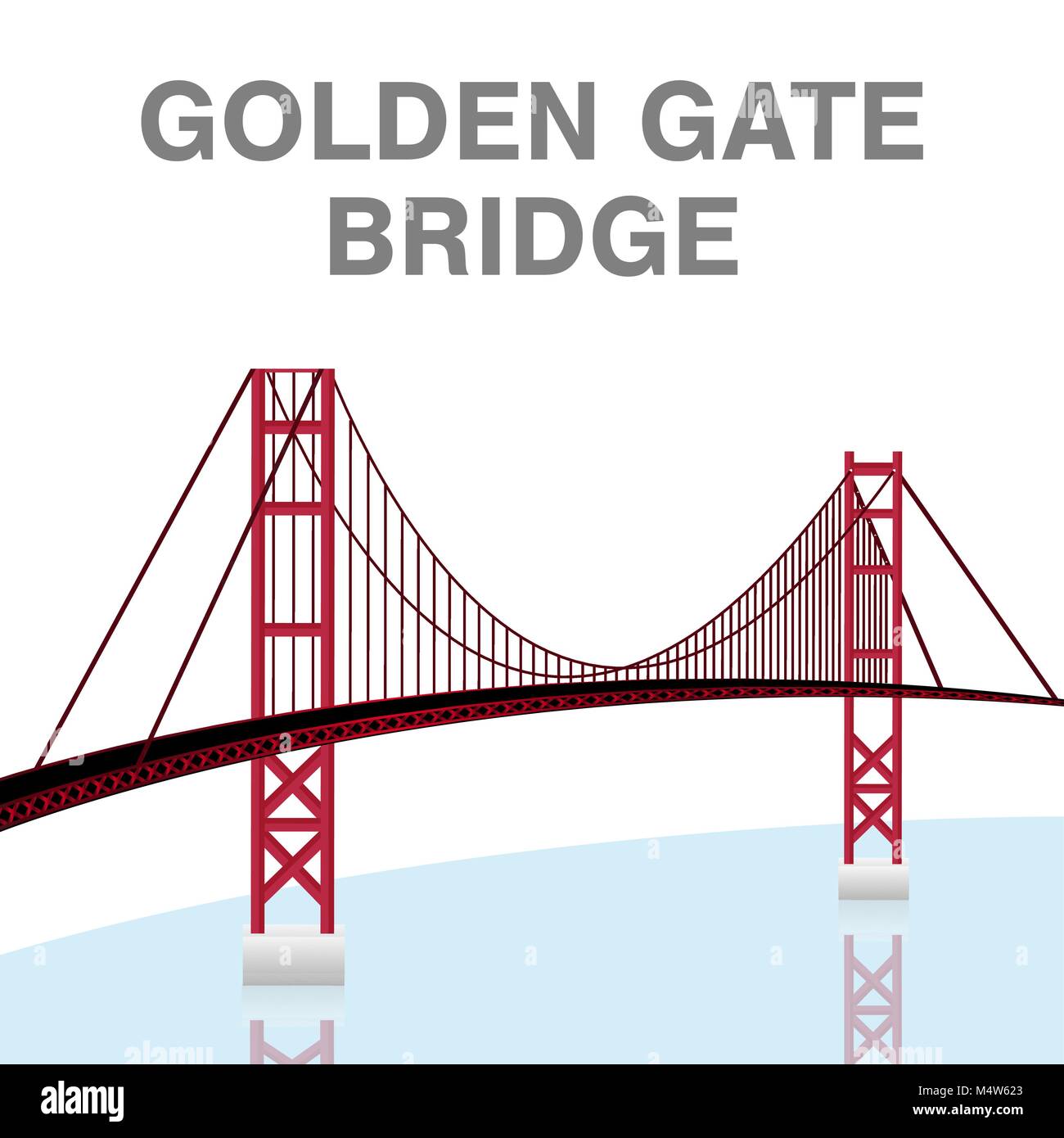 Golden Gate Bridge san francisco california vector Illustration de Vecteur