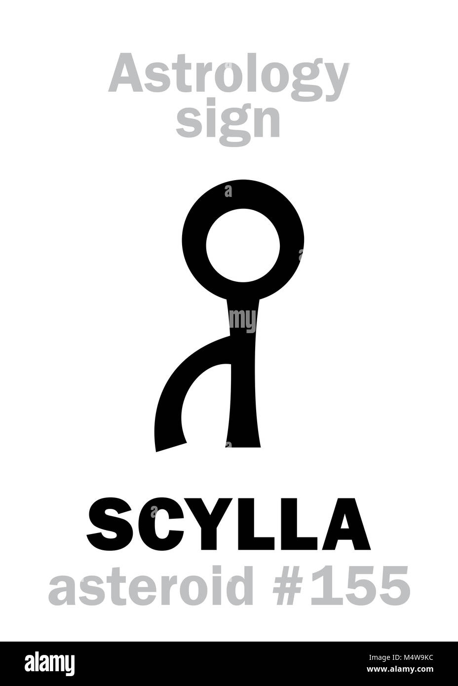 L'ASTROLOGIE : SCYLLA d'astéroïdes Banque D'Images