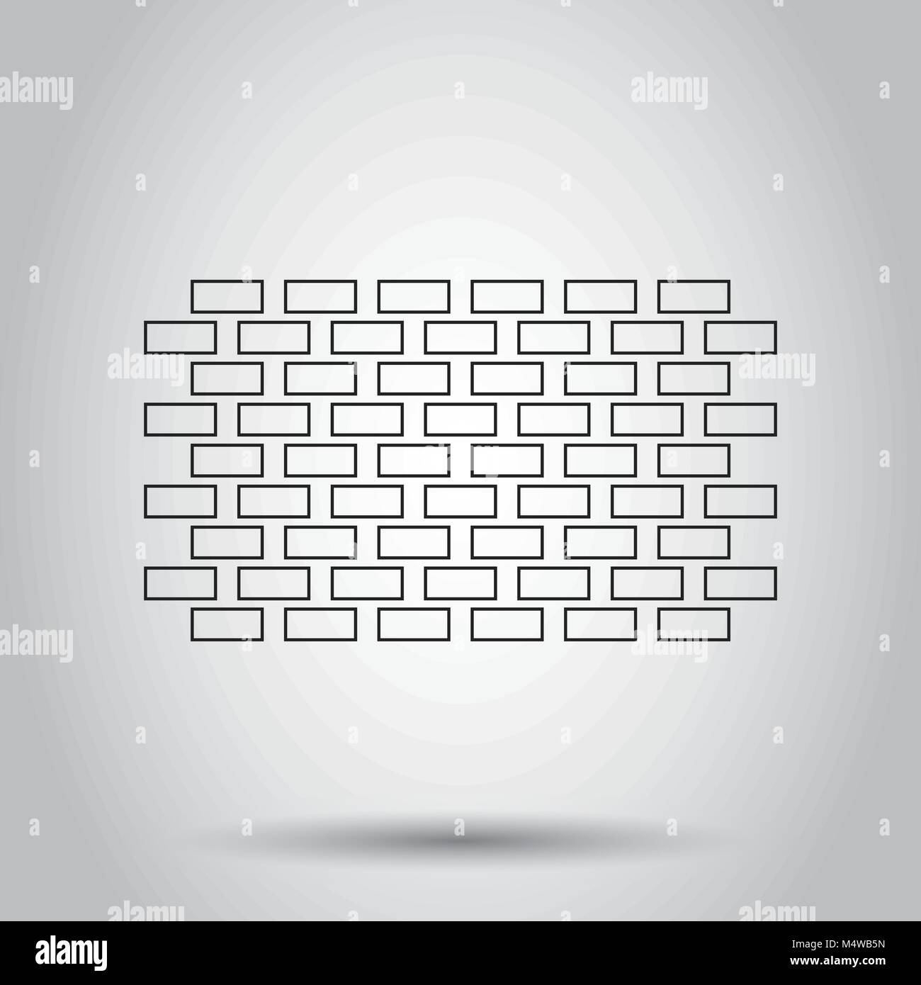 L'icône de pierre mur brique. Vector illustration sur fond isolé ...