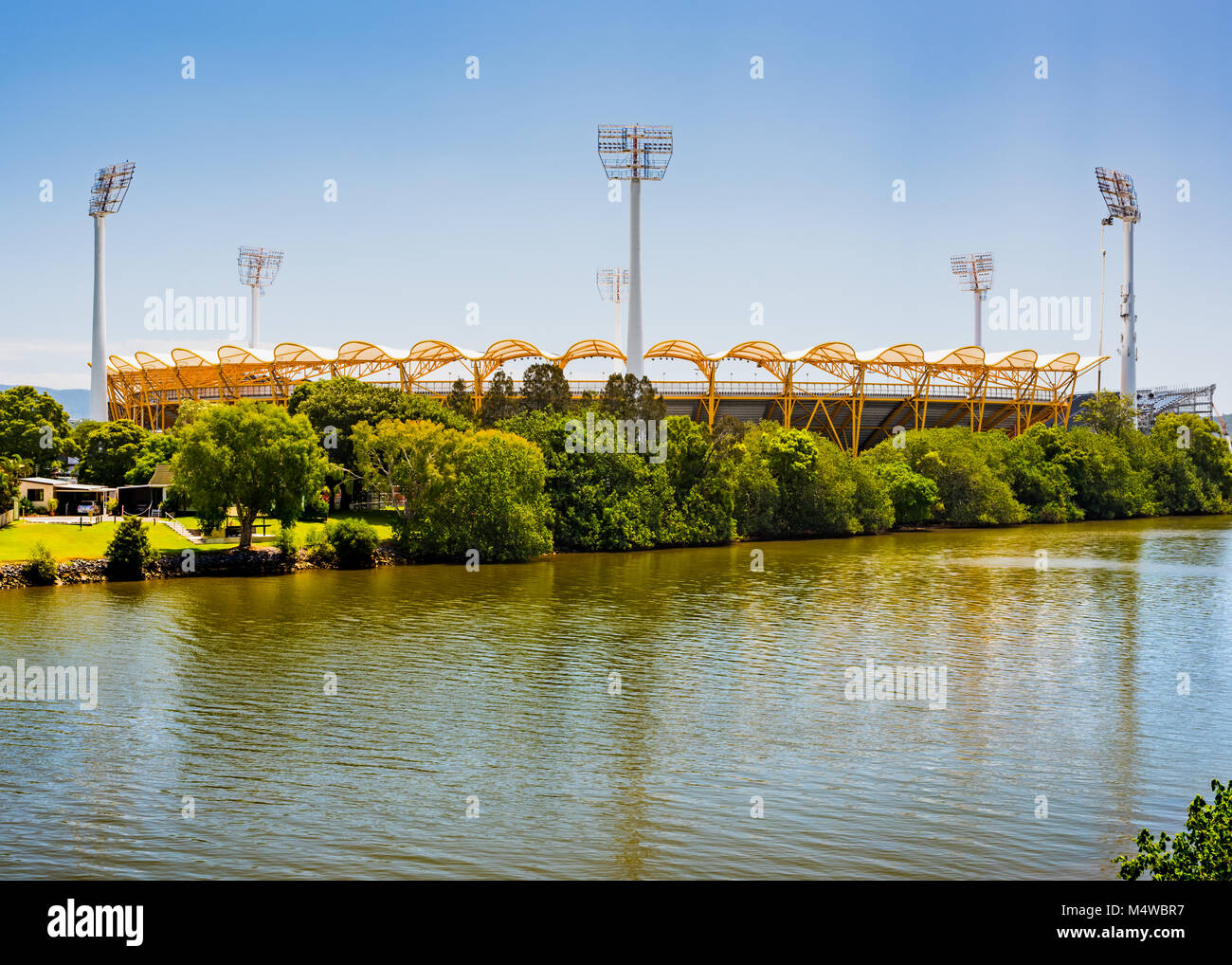 Carrara Stadium sur la Gold Coast du Queensland étant prête pour le Jeux du Commonwealth 2018. Banque D'Images