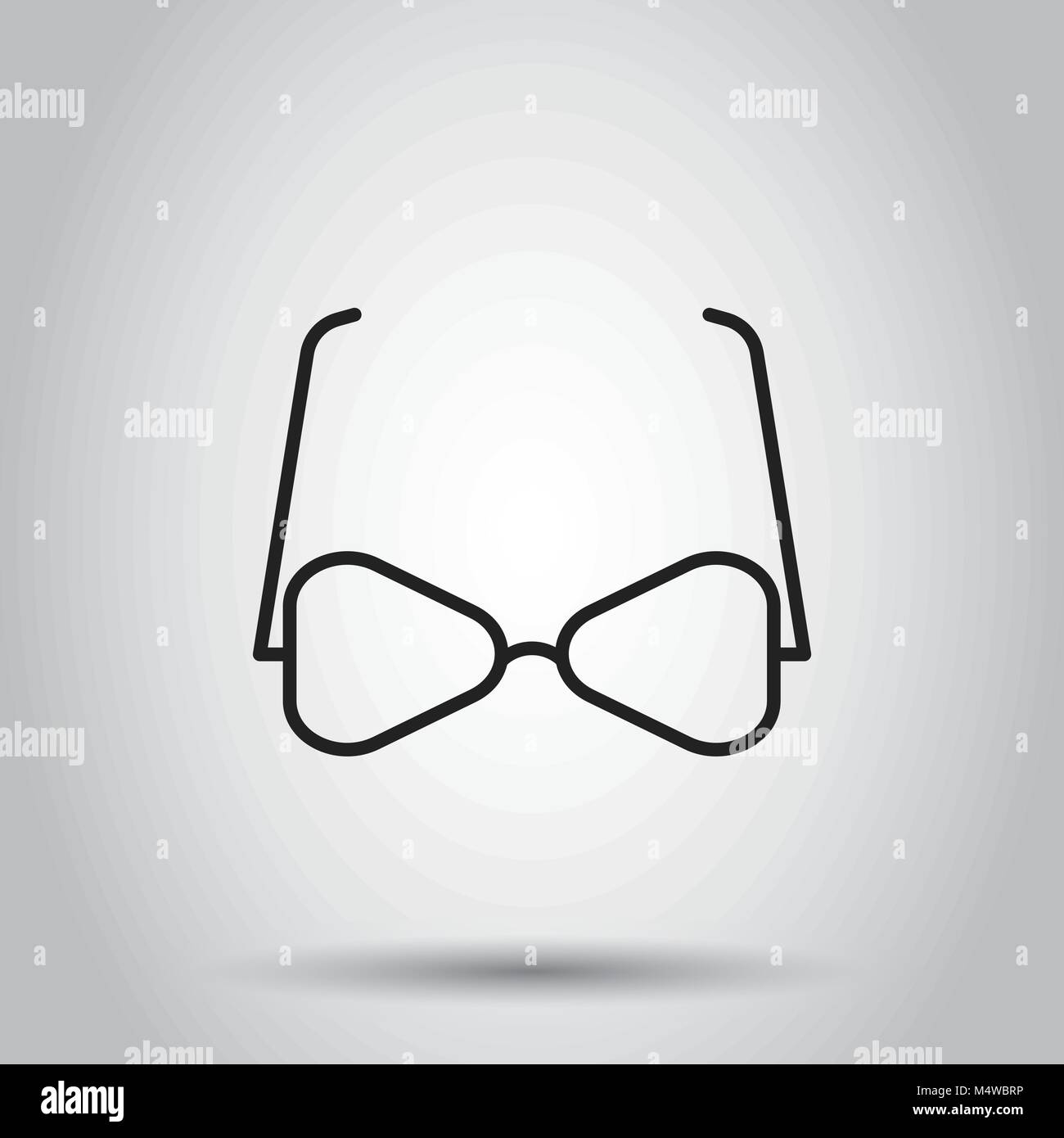 L'icône de Sunglass. Vector illustration sur fond isolé. Concept d'affaires eyewear pictogramme. Illustration de Vecteur