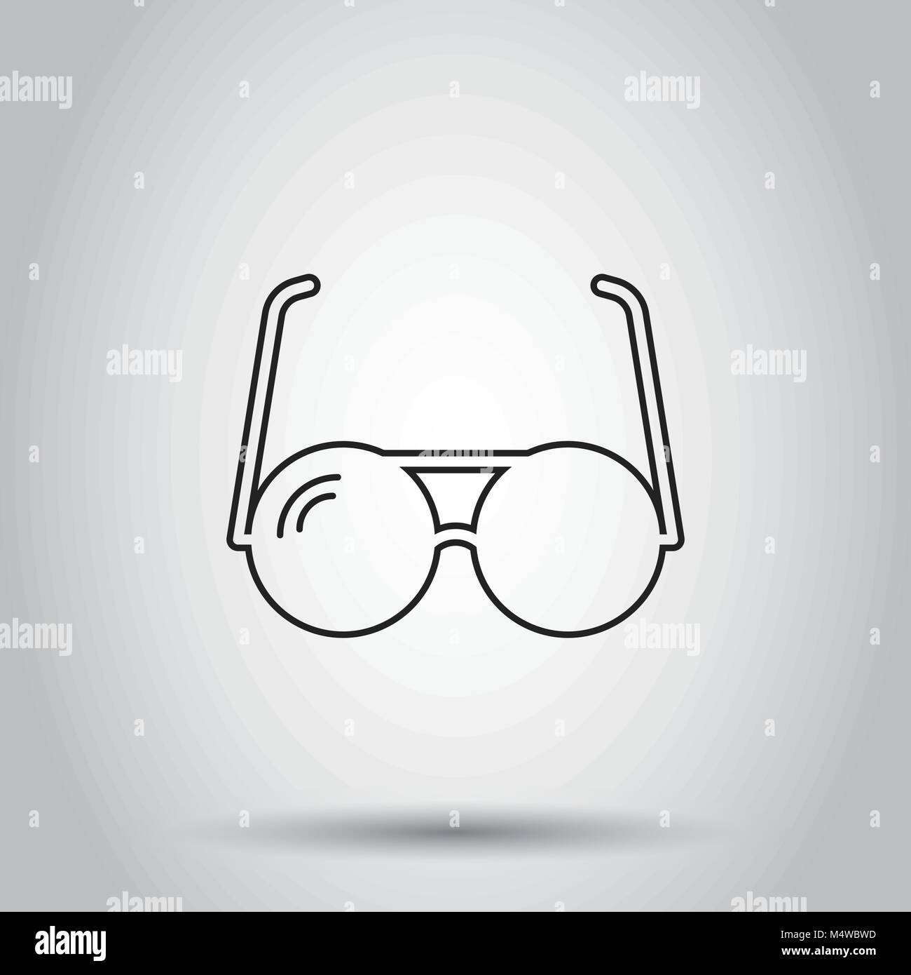 L'icône de Sunglass. Vector illustration sur fond isolé. Concept d'affaires eyewear pictogramme. Illustration de Vecteur