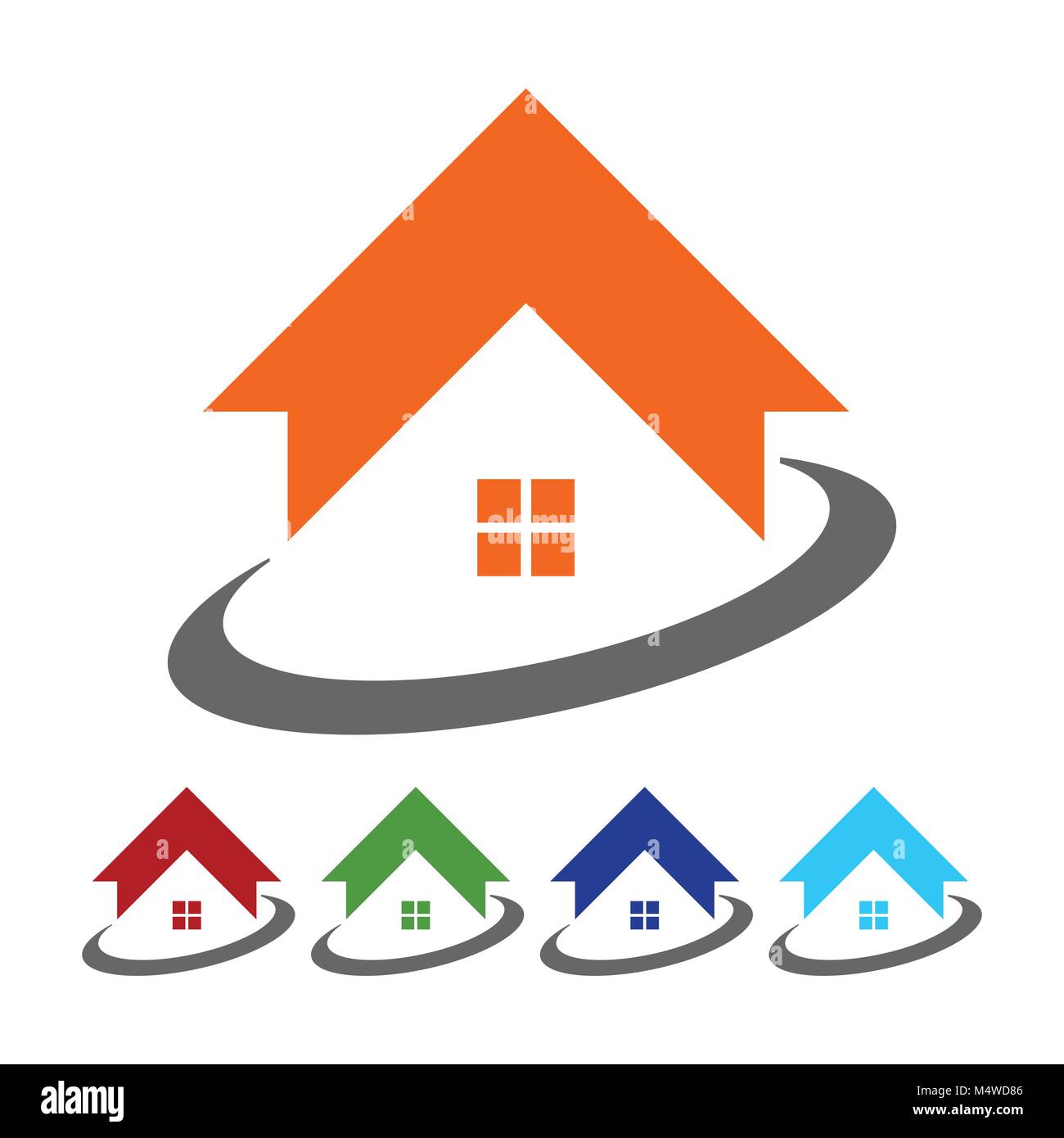 Logo Symbole icône mondiale du logement Conception graphique vecteur modèle Illustration de Vecteur