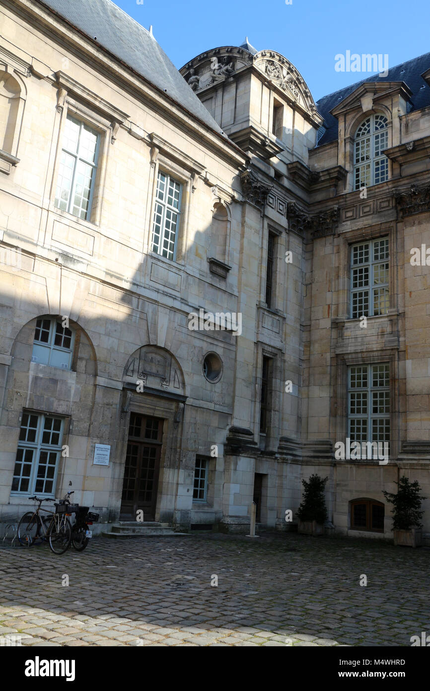 L'hôtel d'Angoulême Lamoignon - Bibliothèque historique de la ville de Paris - Rue Pavee - 4e arrondissement - Paris Banque D'Images