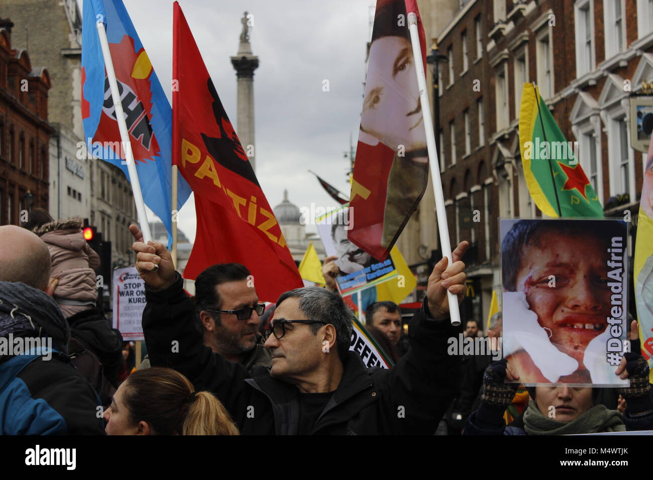 Kurdistan libre Mars dans le centre de Londres le 18/02/18 Crédit : Alex Cavendish/Alamy Live News Banque D'Images