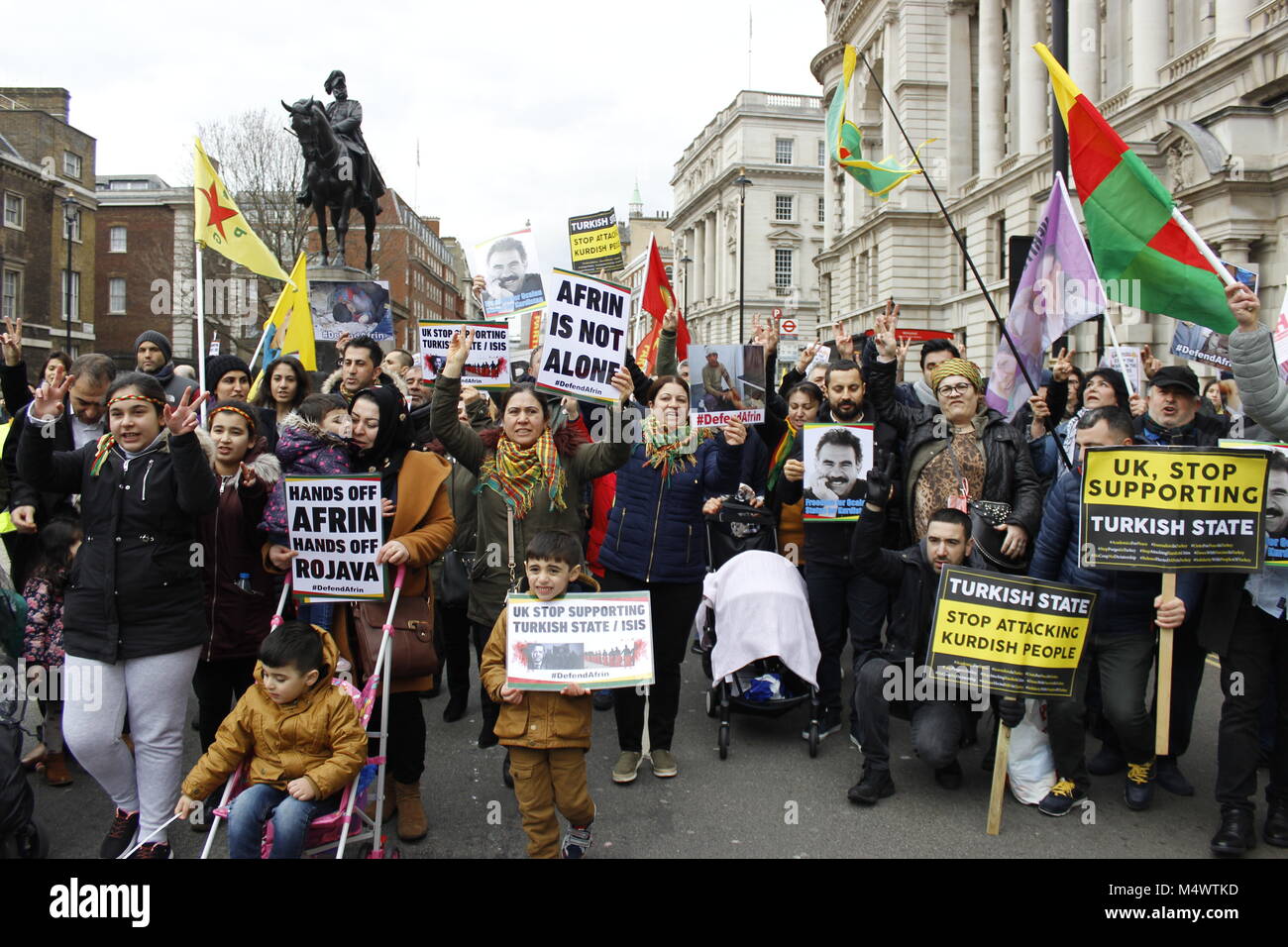 Kurdistan libre Mars dans le centre de Londres le 18/02/18 Crédit : Alex Cavendish/Alamy Live News Banque D'Images