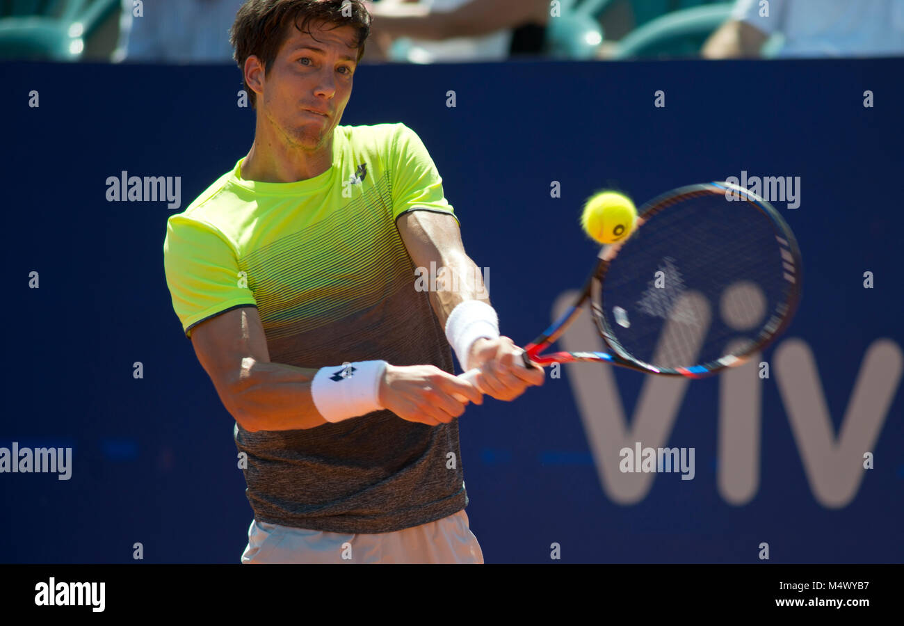 Buenos Aires, Argentine. Feb 18, 2018. Aljaz Bedene (Slovénie) L'Argentine Ouvrir 2018 - Deuxième place Crédit : Mariano Garcia/Alamy Live News Banque D'Images