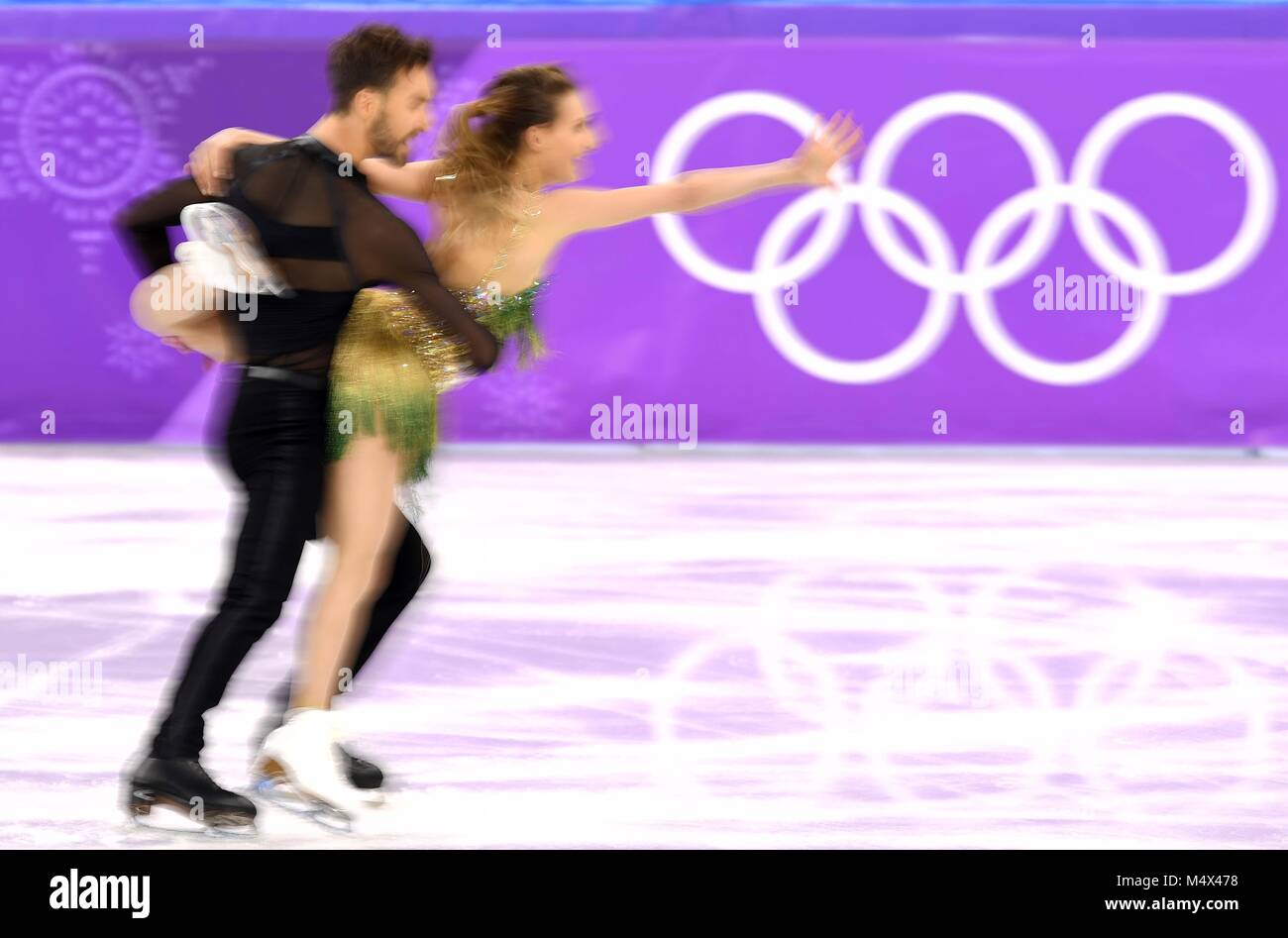 Pyeongcheng, la Corée du Sud. Feb 19, 2018. Gabriella Papadakis et Guikkaume Cizeron (FRA). Danse sur glace. Court-circuit de la danse. Le patinage artistique. Gangneung ice arena. Gangneung. Jeux Olympiques d'hiver de Pyeongchang 2018. République de Corée. 19/02/2018. Credit : Sport en images/Alamy Live News Banque D'Images