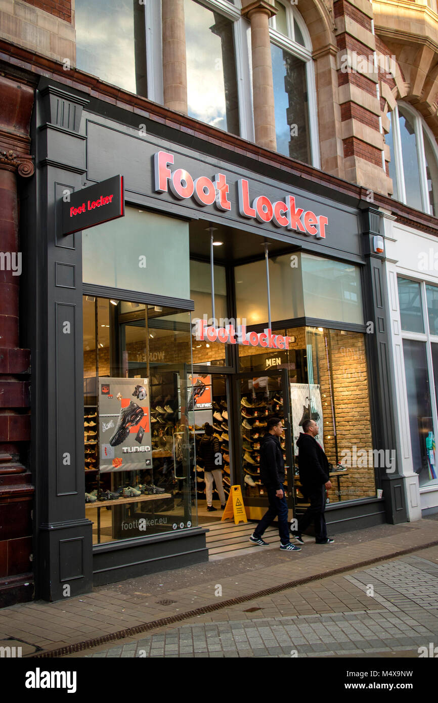 Foot Locker magasin dans le centre-ville de Leeds Banque D'Images