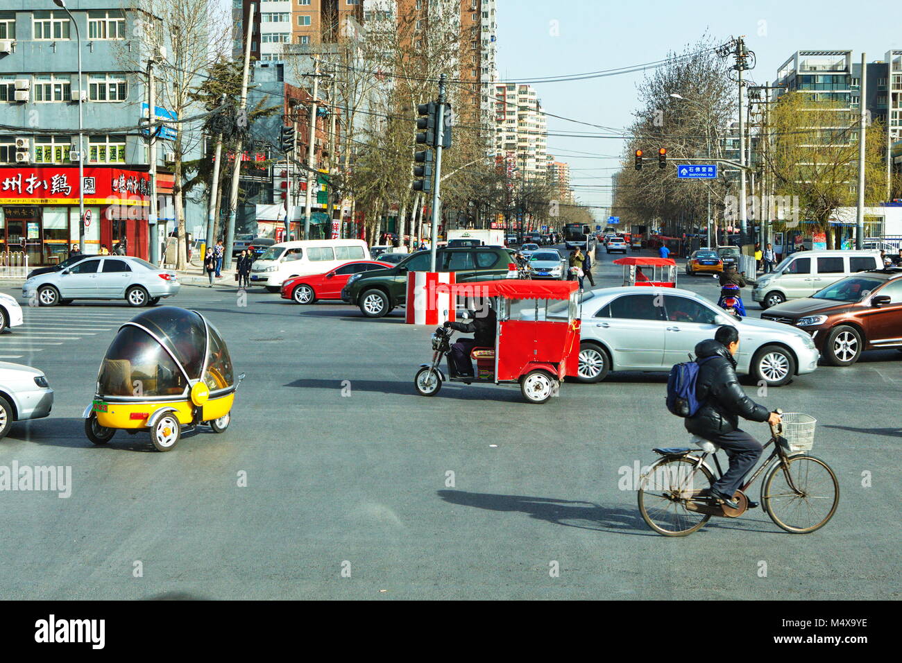 Trafic de Beijing Banque D'Images