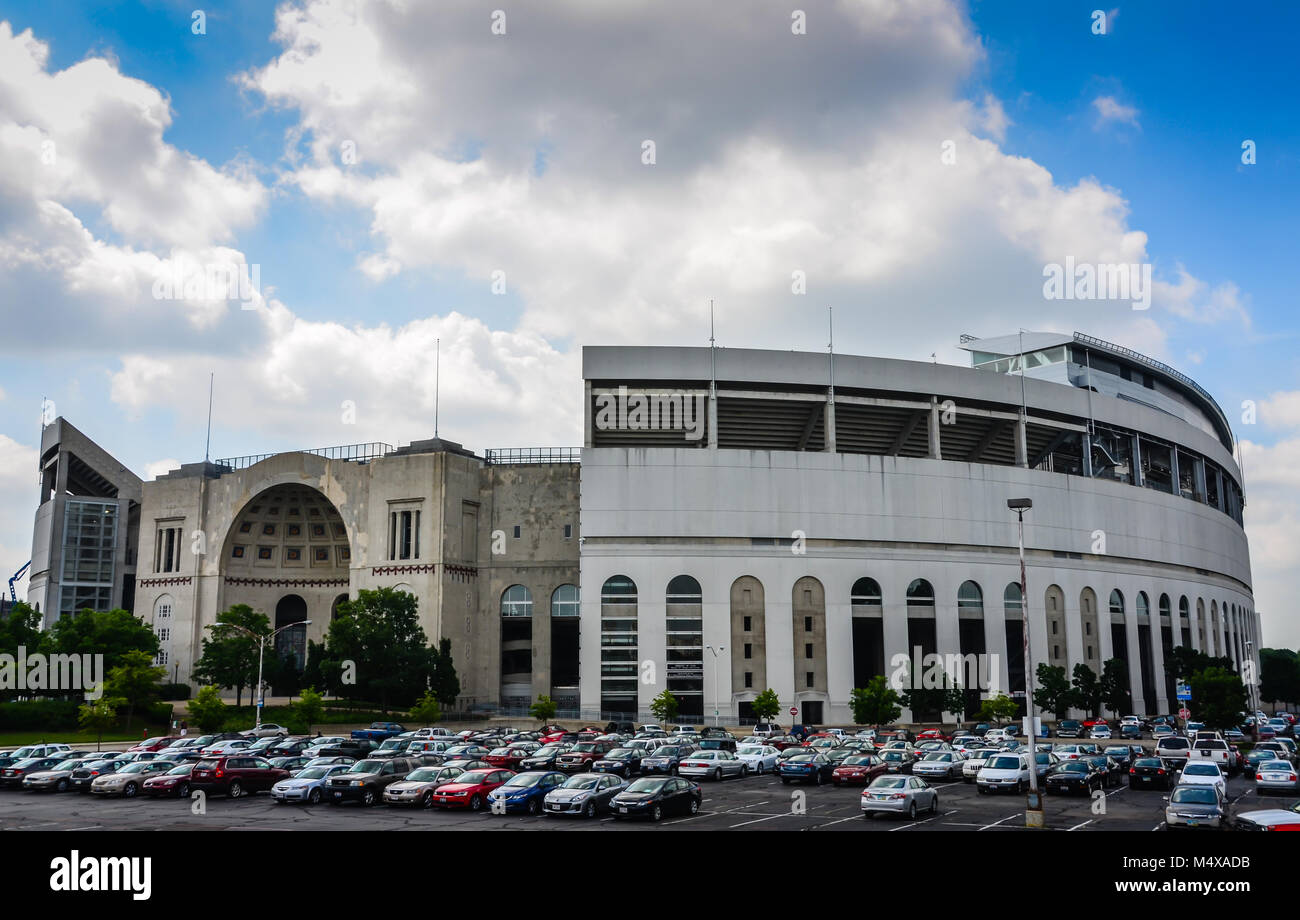 Peden Stadium, couronné 'Jewel' du MAC, est un stade de football américain sur les rives de la rivière Hocking près de Columbus, Ohio. Banque D'Images