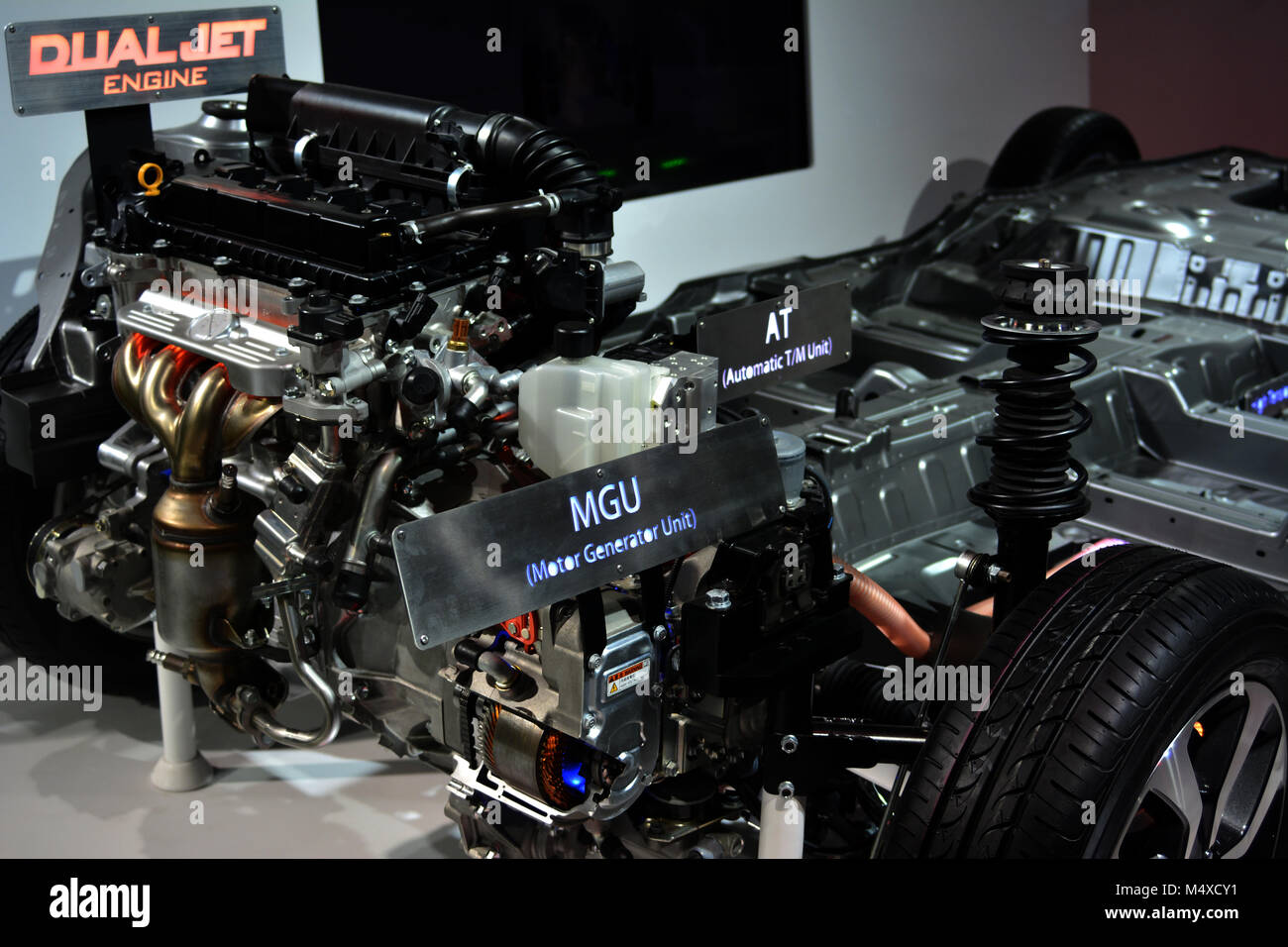 Le moteur à Auto Expo Banque D'Images