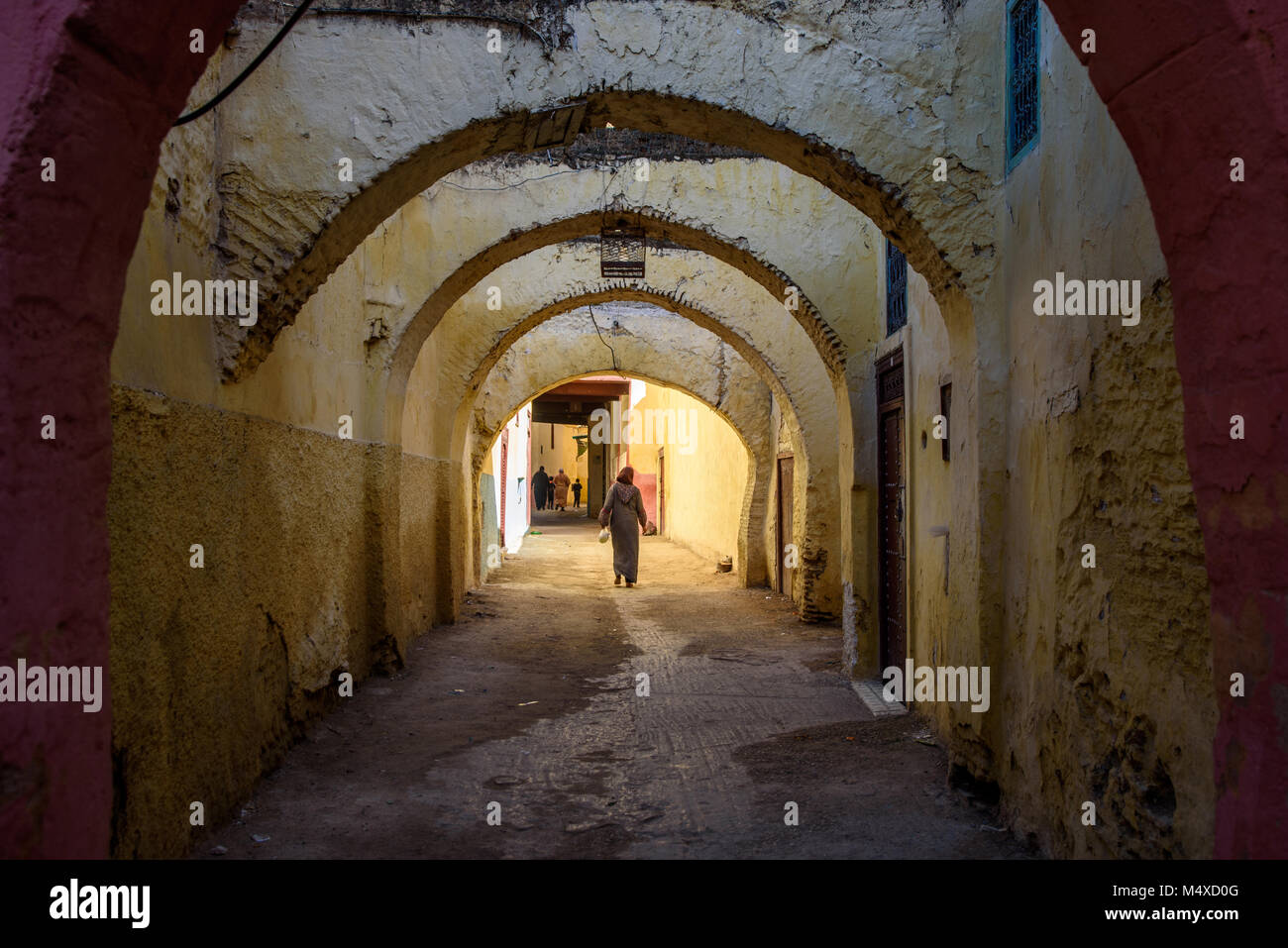 Meknes - l'une des quatre villes impériales du Maroc Banque D'Images