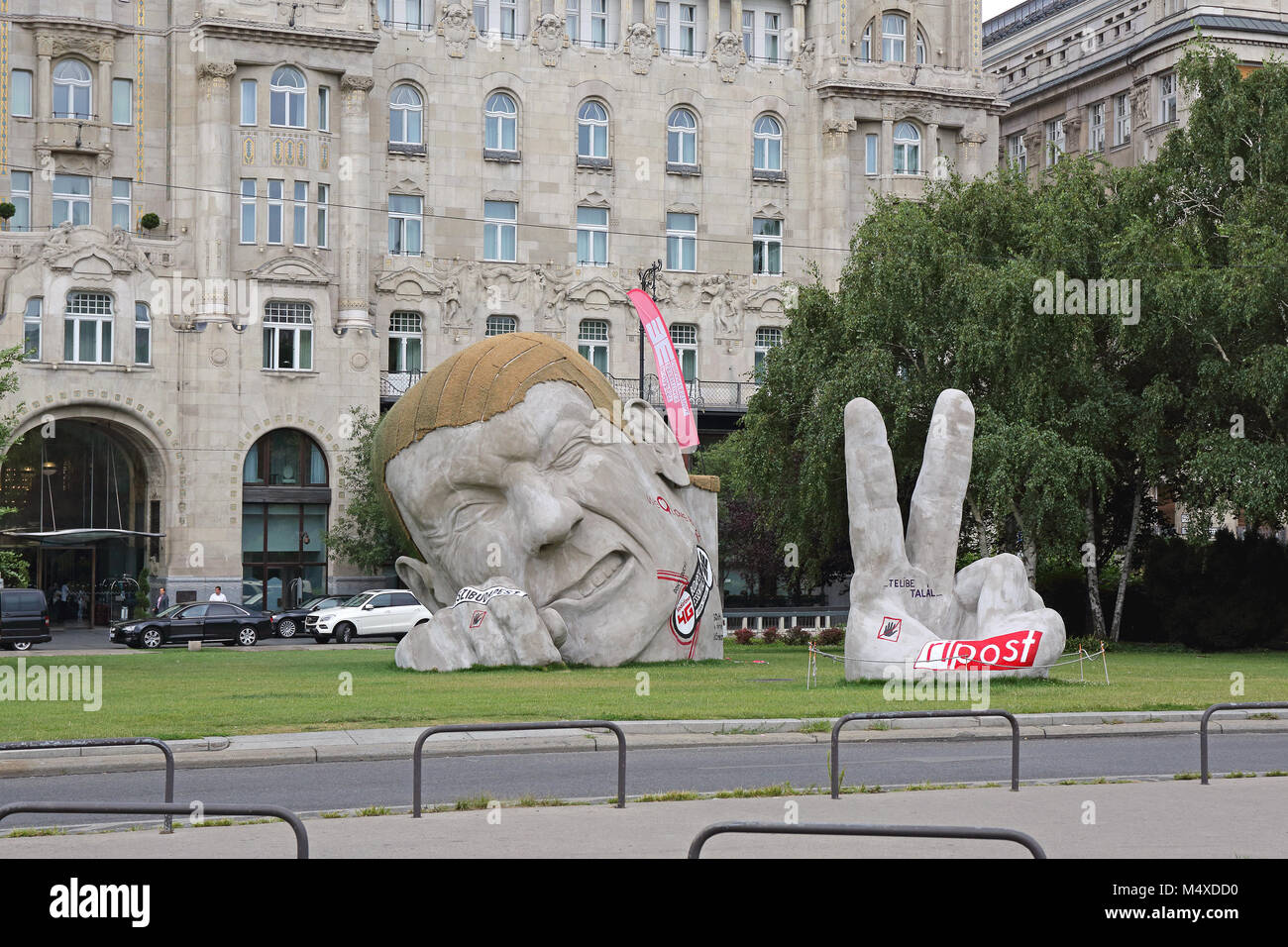 Sculpture géante Budapest Banque D'Images