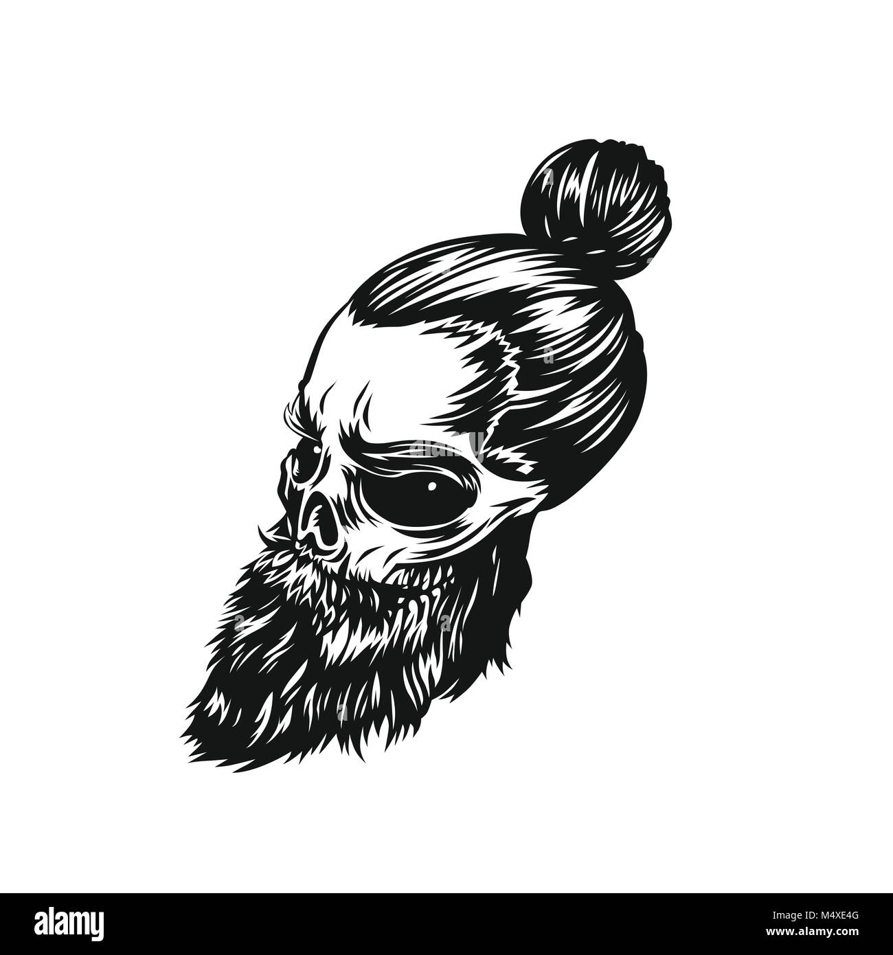 Un minimum de logo crâne swag vector illustration. Illustration de Vecteur