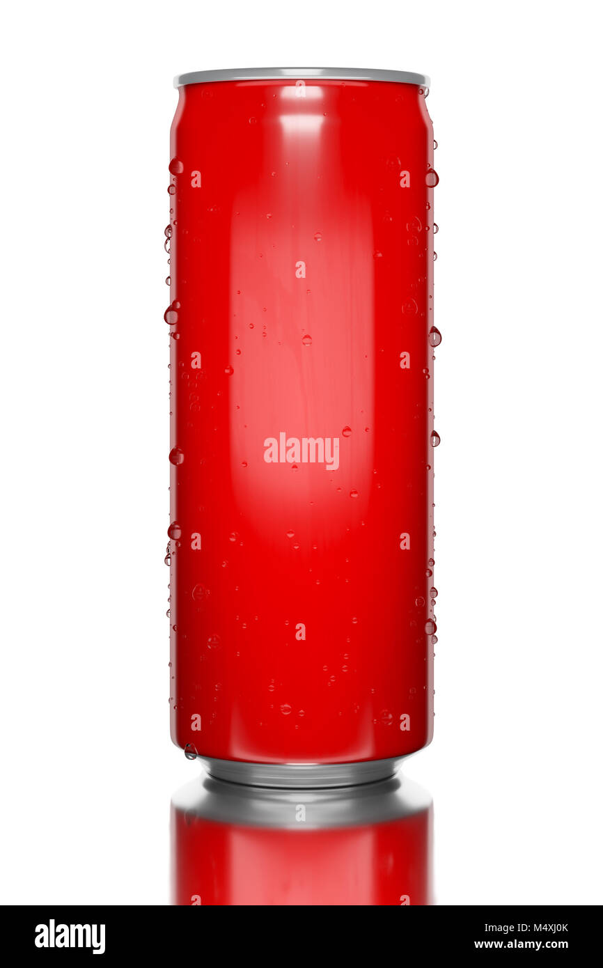 Boisson énergie rouge typique de l'étain Banque D'Images