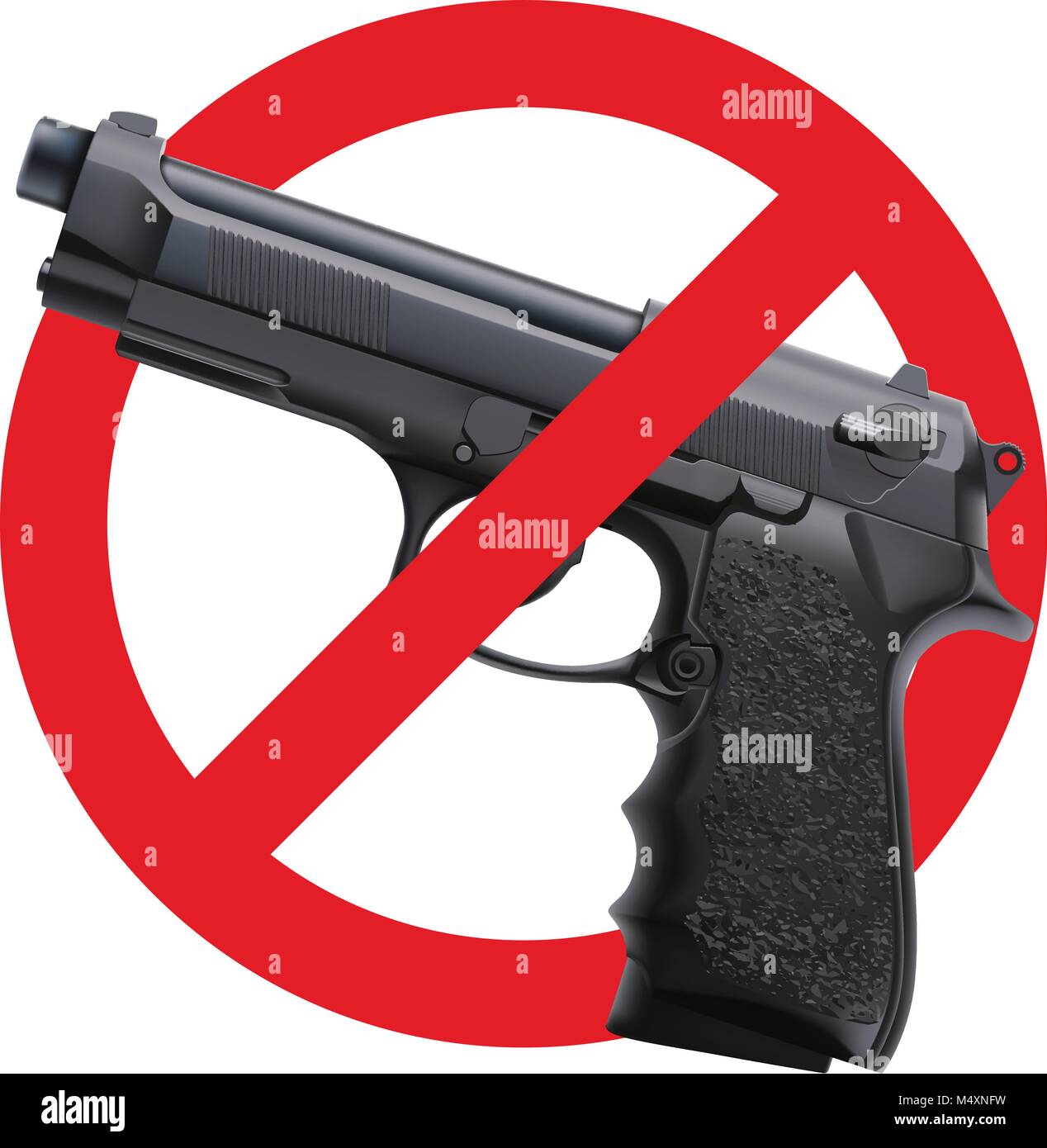 Pas d'armes à feu signer 01 Illustration de Vecteur