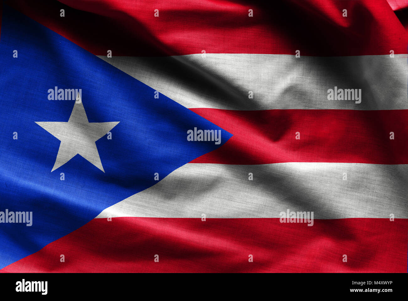 Puerto Rico Waving Flag Banque D'Images
