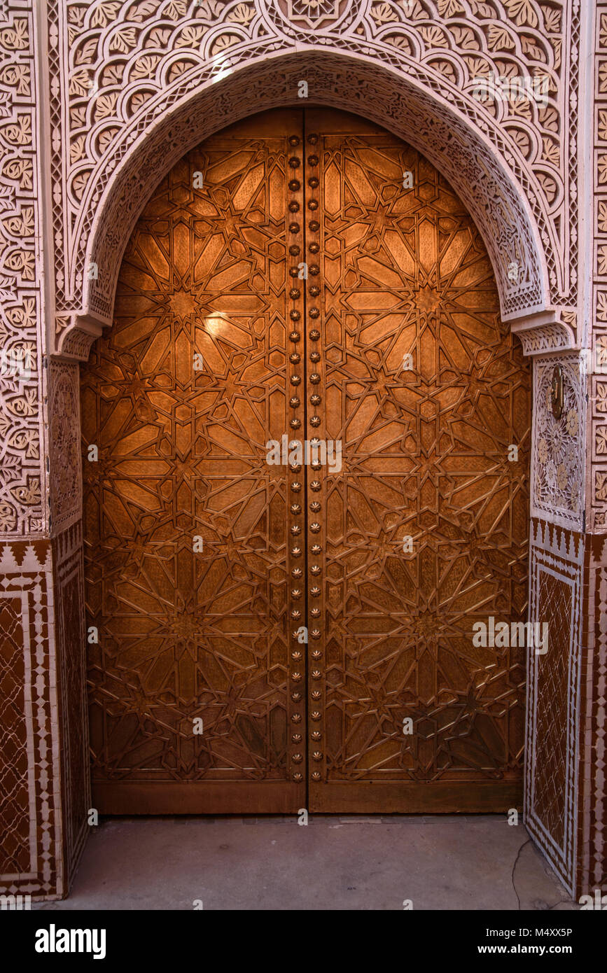 Ali Medersa Ben Youssef, Marrakech, Maroc Banque D'Images
